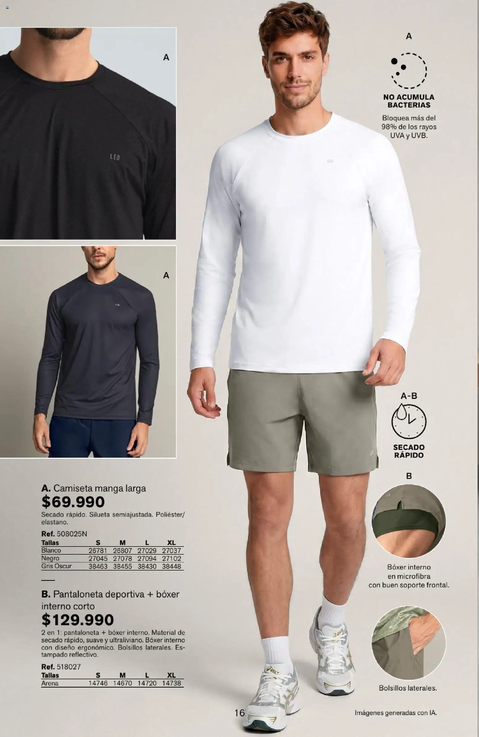 Leonisa revista - valida desde el 04/08/2026 | Página: 16 | Productos: Camiseta, Uva, Pantaloneta