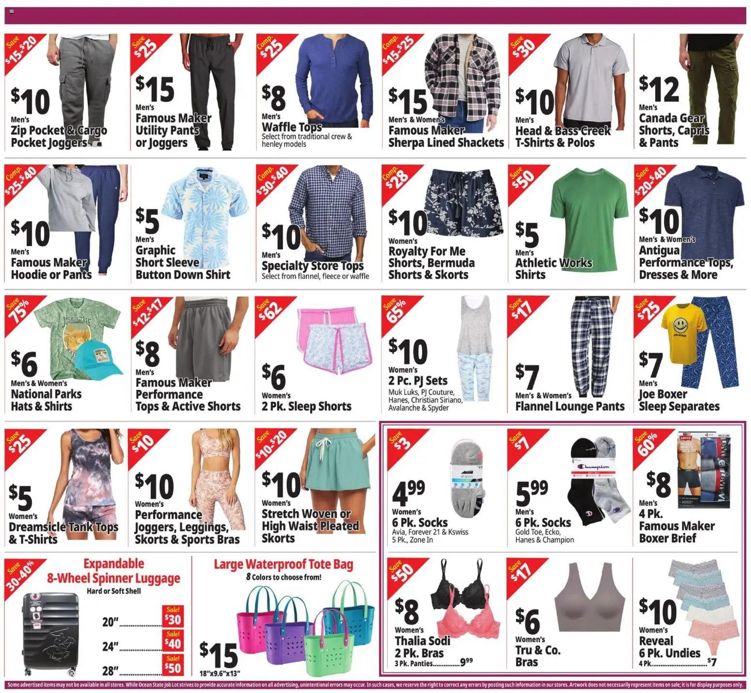 Ocean State Job Lot Weekly Ad - MA - valid from 09/10/2026 | Page: 4 | Products: Shirt, Shorts, Socks, Bag