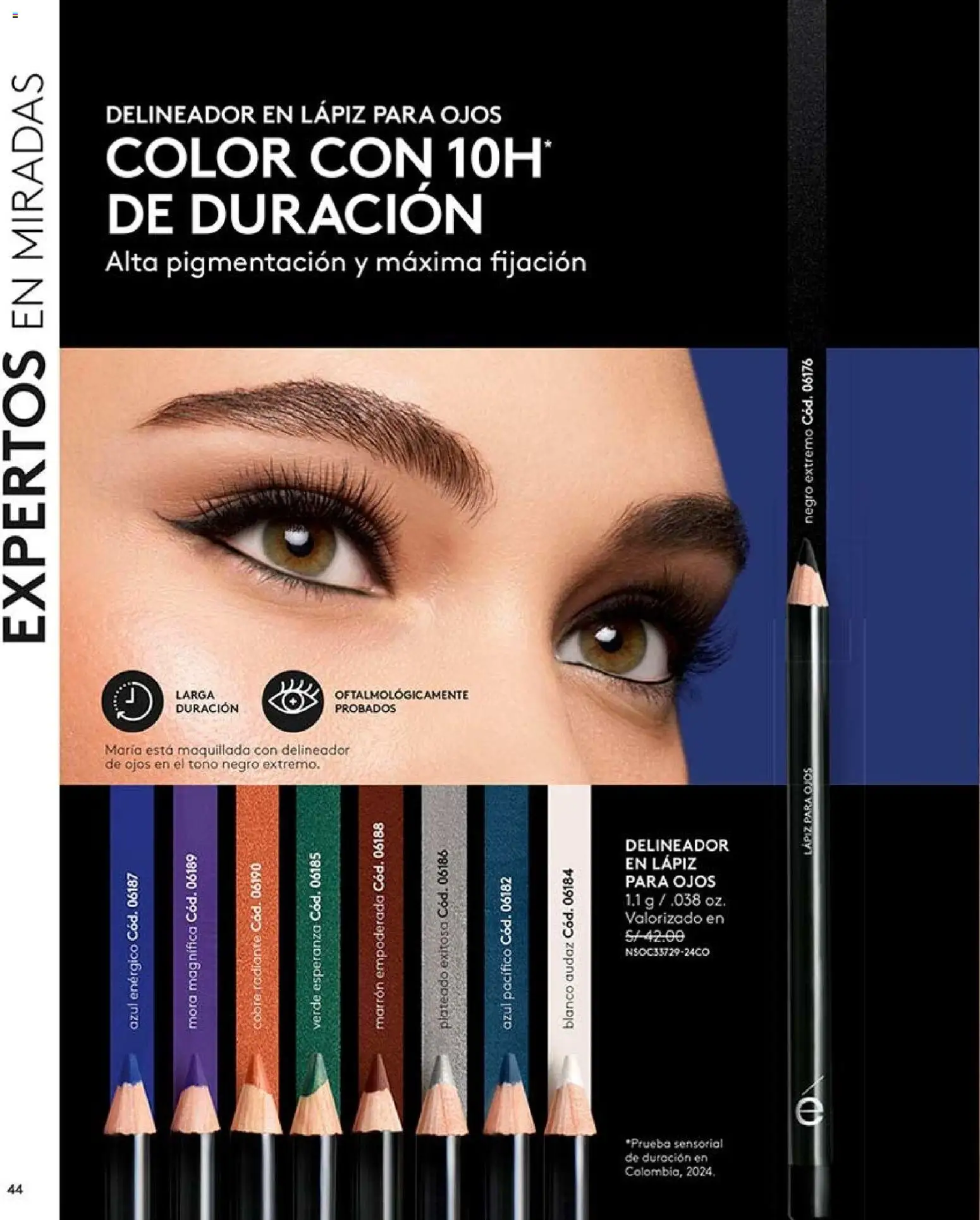 Catálogo Ésika válido desde 11/07/2026 | Página: 44 | Productos: Delineador de ojos, Delineador
