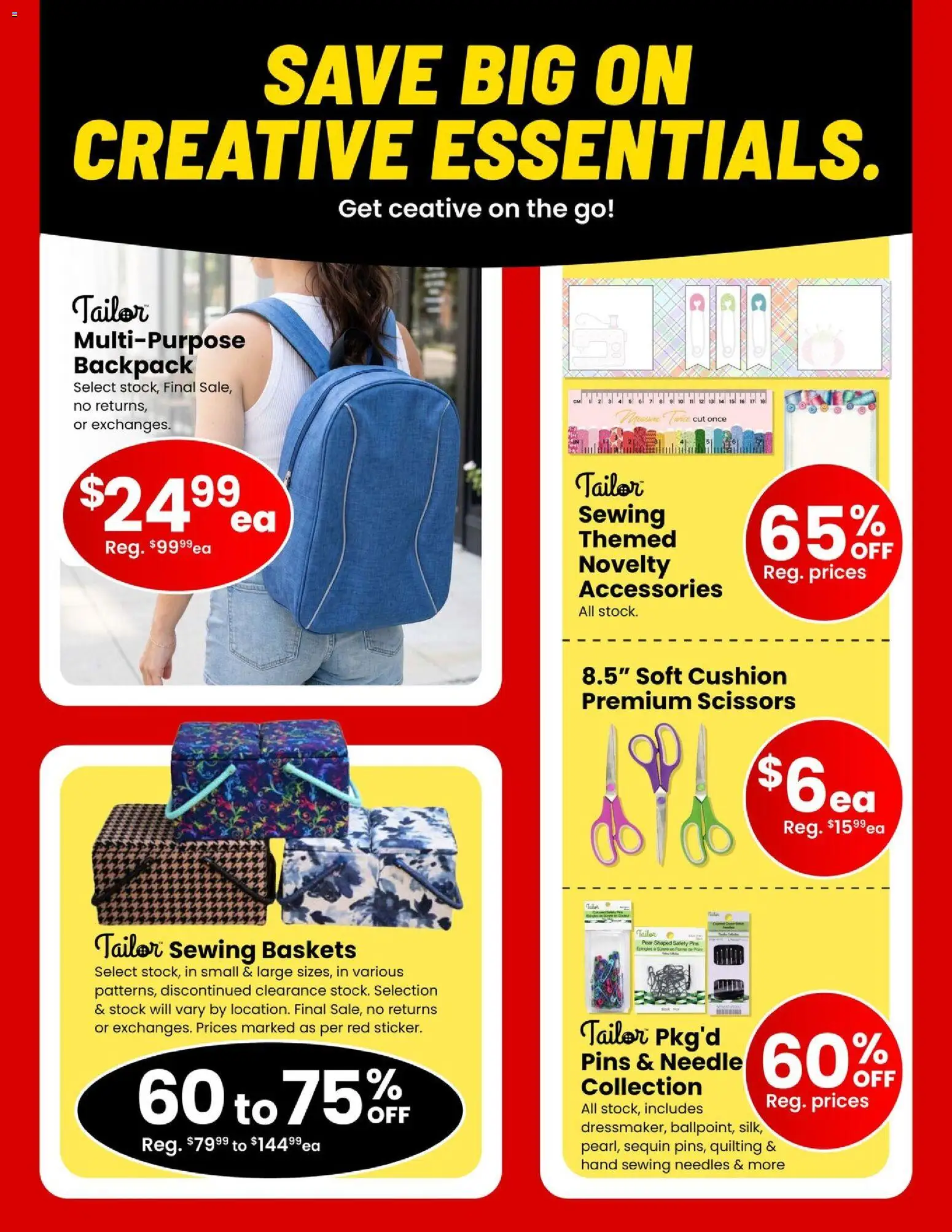 Fabricland flyer valid from Aug 1, 2026 | Page: 10 | Products: Backpack