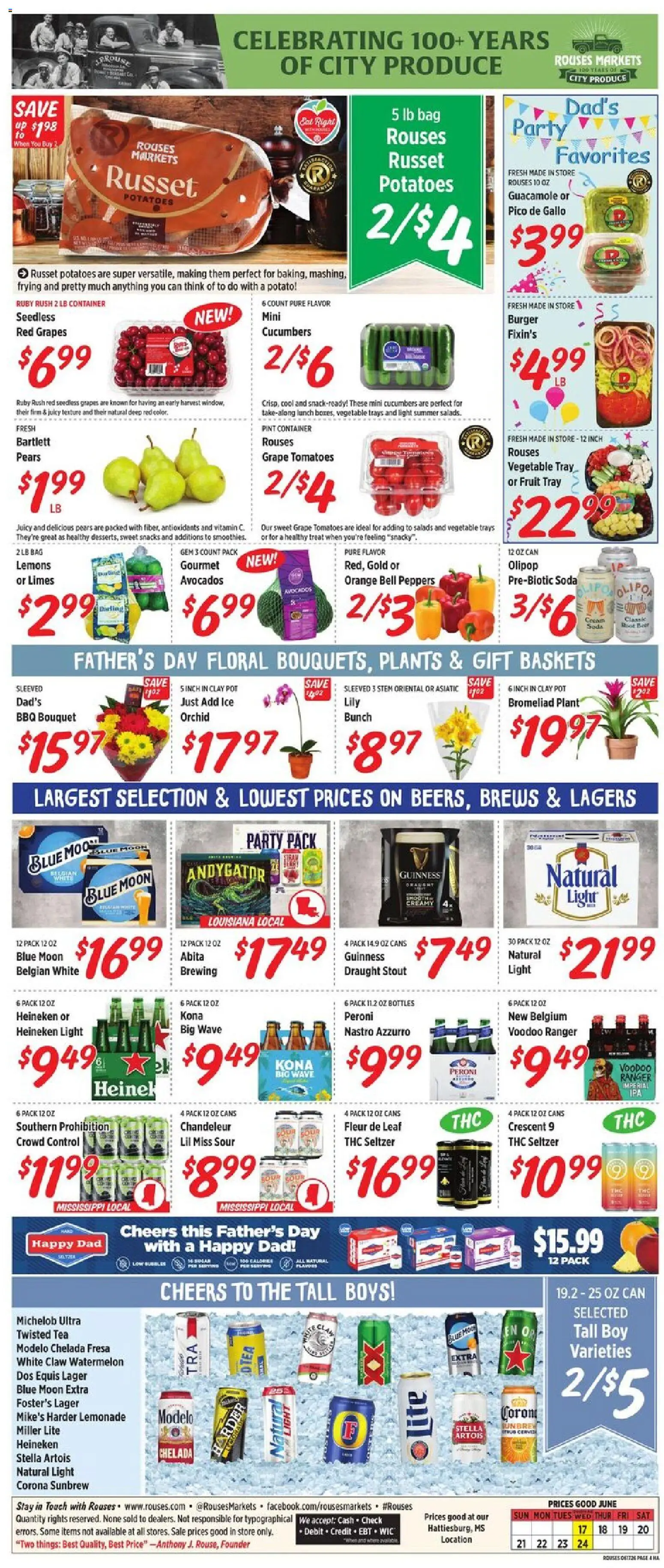 Rouses Weekly Ad - MS - valid from 17.06.2026 | Page: 8 | Products: Vitamin, Peppers, Watermelon, Bag