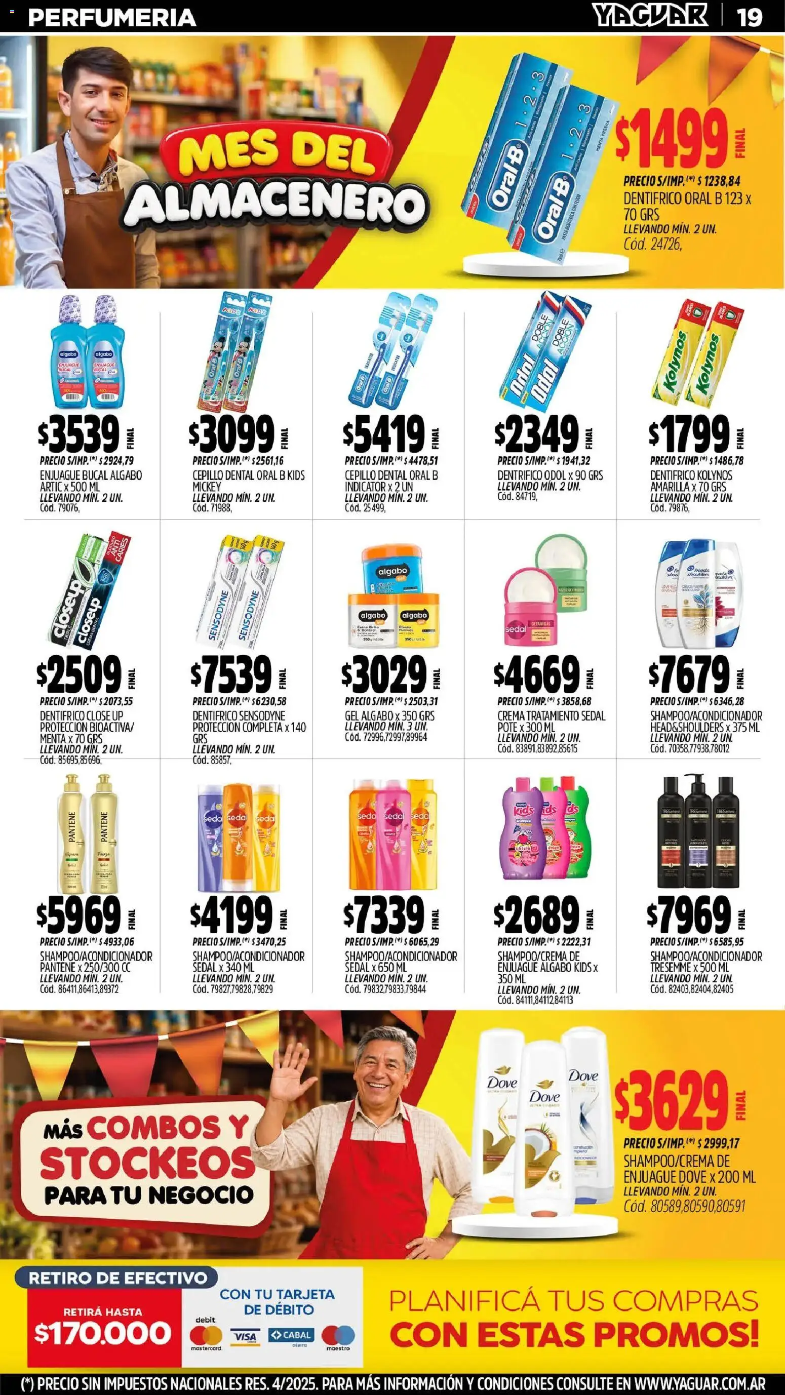 Yaguar - Oferta Semanal Mar del Plata │ válido desde el 31/08/2026 | Página: 19 | Productos: Cepillo, Enjuague bucal, Pasta, Crema