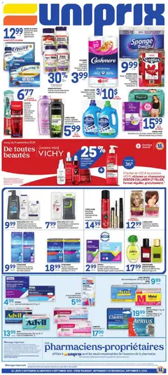 Preview of Uniprix weekly flyer / circulaire from shop Uniprix valid from Sep 3, 2026