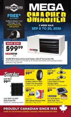 Preview of Princess Auto flyer - 2 Week Sale! from shop Princess Auto valid from Sep 8, 2026