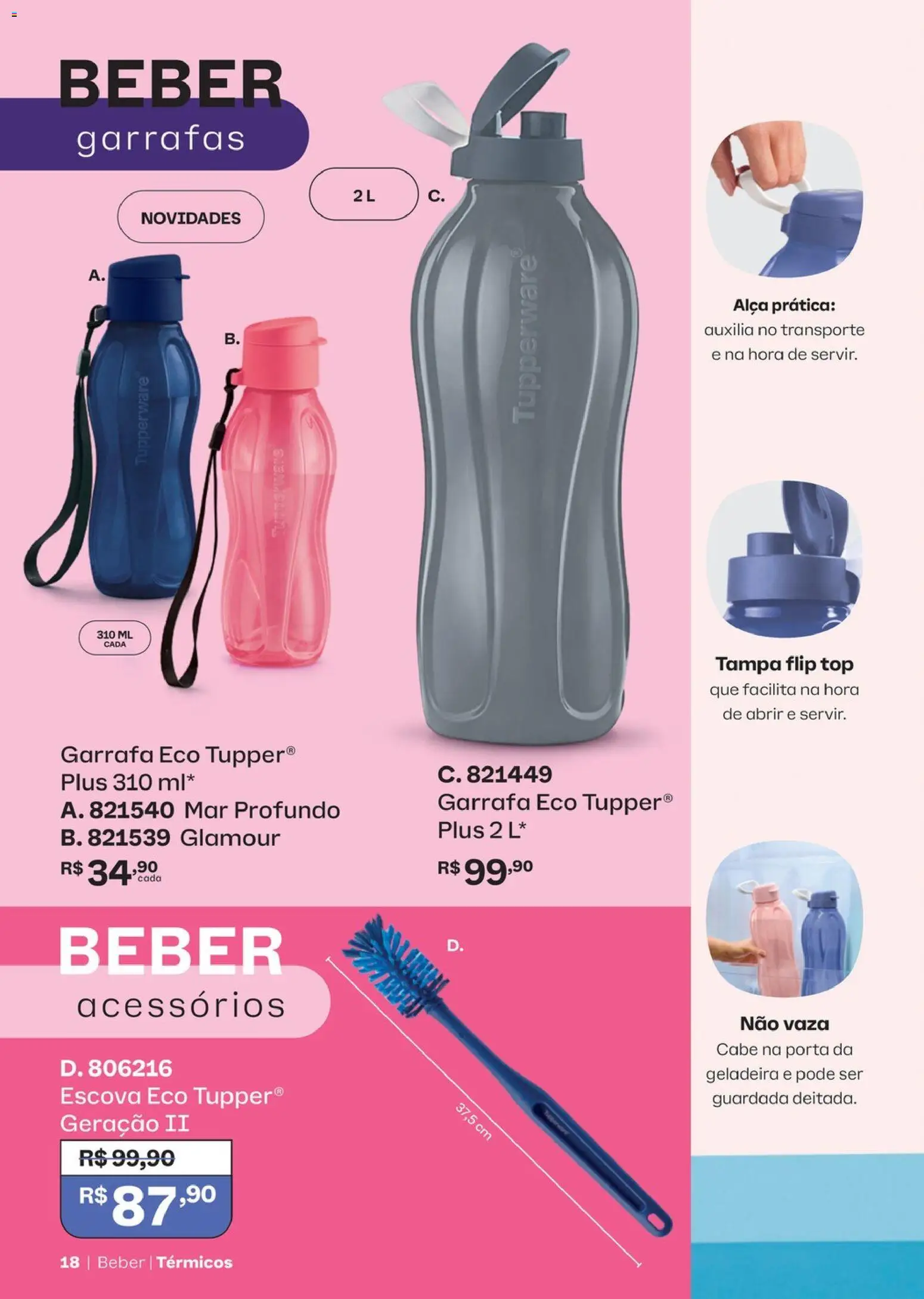Tupperware Folheto - válido de 01/08/2026 | Página: 18 | Produtos: Geladeira, Escova, Porta