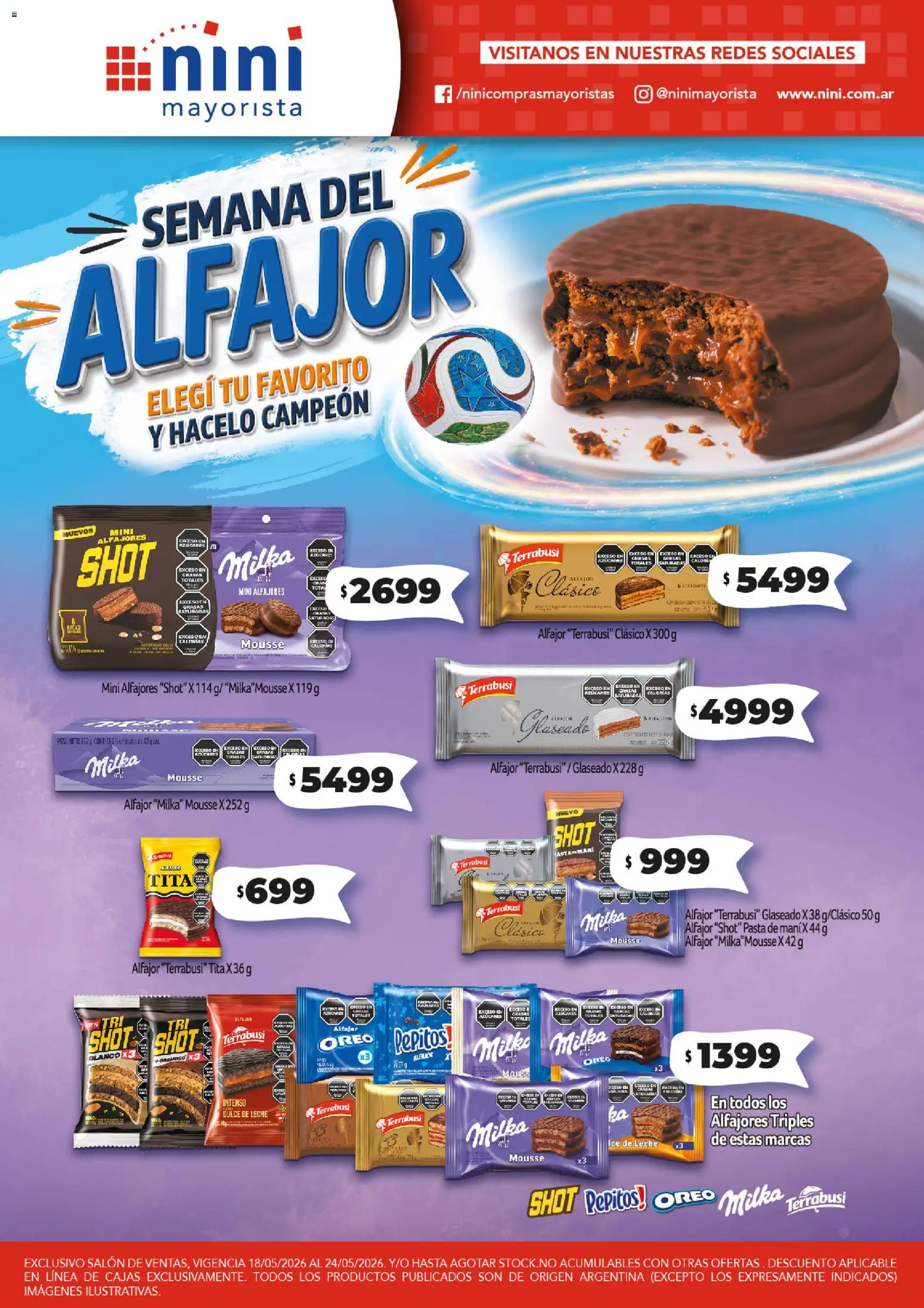 NINI Mayorista ofertas │ válido desde el 18.05.2026 | Página: 34 | Productos: Peso, Mani, Leche, Alfajor