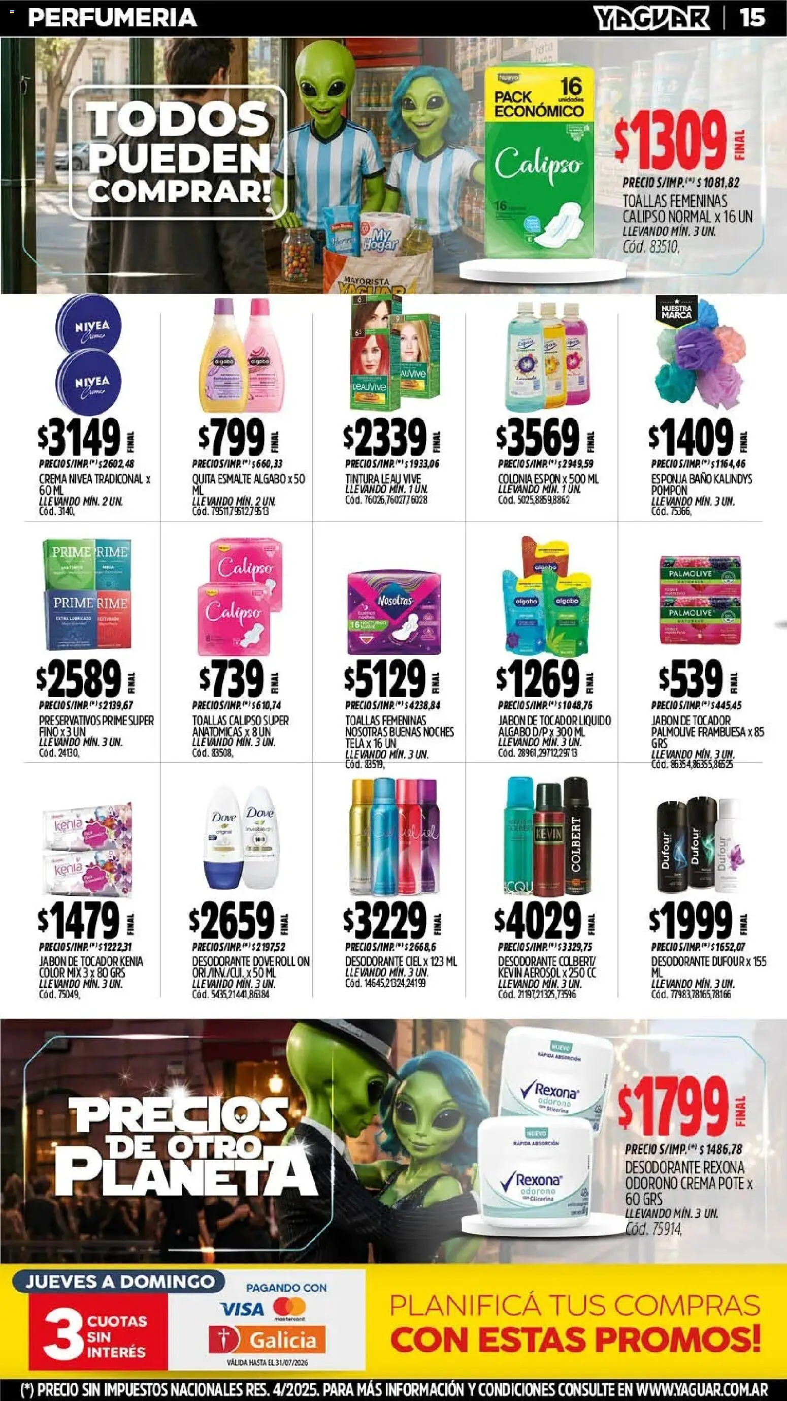 Yaguar - Oferta Semanal Mar del Plata │ válido desde el 06/07/2026 | Página: 16 | Productos: Toallas, Baño, Tintura, Esponja