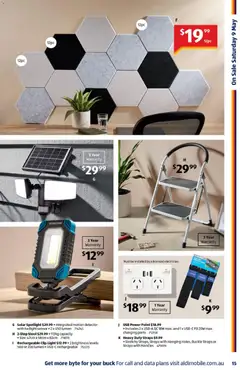 Preview of Aldi catalogue  - valid from 06.05.2026 | Page: 15 | Products: Stool, Light, Clip, Usb
