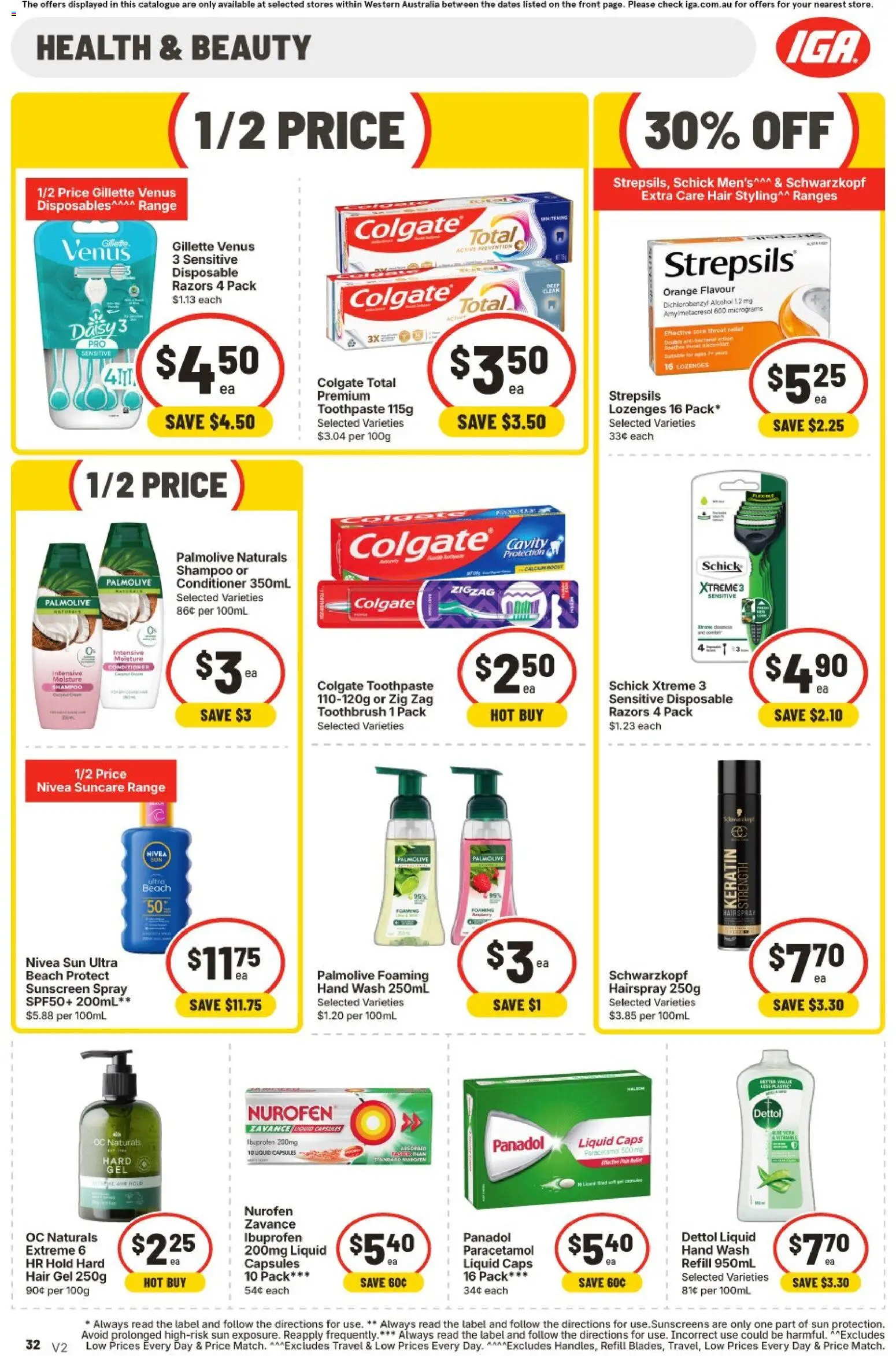 IGA catalogue - valid from 30/09/2026 | Page: 41 | Products: Sunscreen, Toothpaste, Razors, Hand wash
