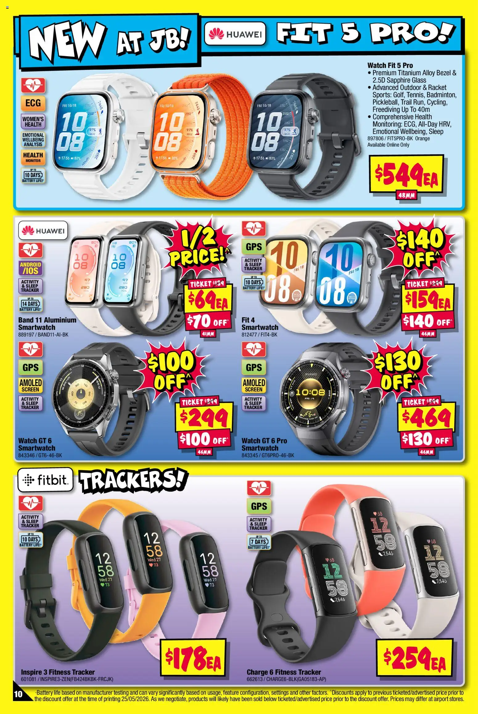 JB Hi-Fi catalogue - valid from 10.06.2026 | Page: 10 | Products: Battery, Watch, Monitor, Smartwatch