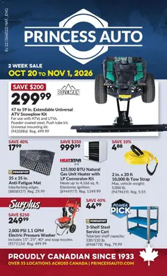 Preview of Princess Auto flyer - 2 Week Sale! from shop Princess Auto valid from Oct 20, 2026