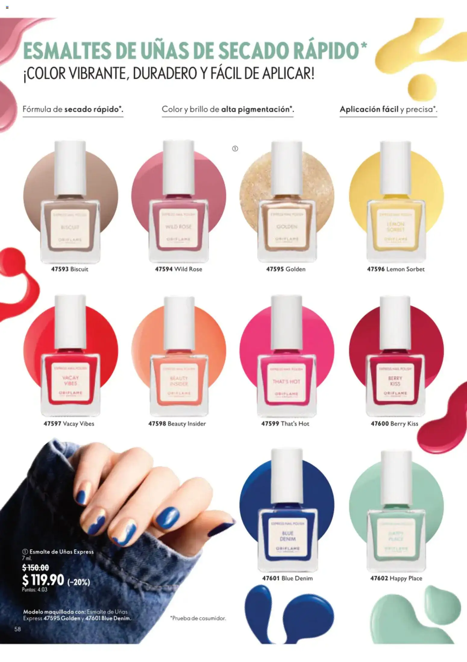 Nuevas ofertas de Oriflame válidas en toda la República Mexicana desde el 22/08/2026. ¡Encuentra las mejores ofertas en Oriflame campaña 12 2026! | Página: 58 | Productos: Brillo, Esmalte de uñas