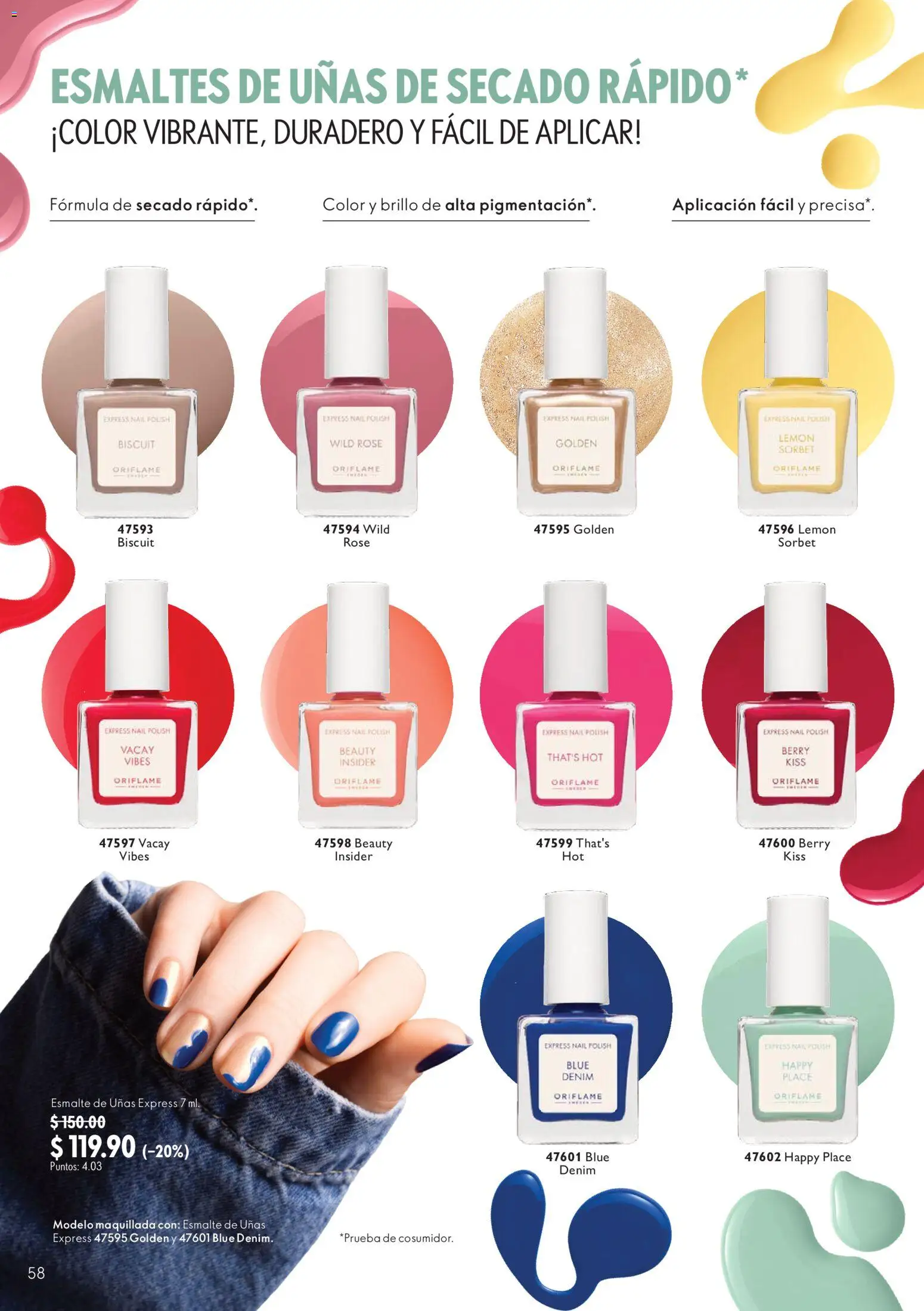 Nuevas ofertas de Oriflame válidas en toda la República Mexicana desde el 22/08/2026. ¡Encuentra las mejores ofertas en Oriflame campaña 12 2026! | Página: 58 | Productos: Brillo, Esmalte de uñas