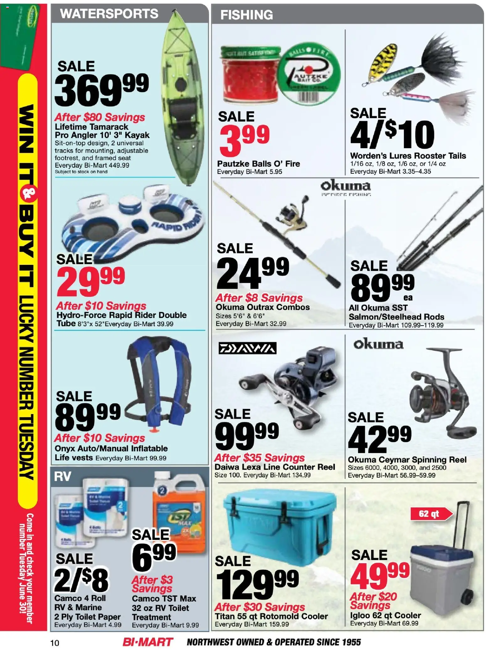 Bi-Mart Membership Savings Book - valid from 07/07/2026 | Page: 10 | Products: Kayak