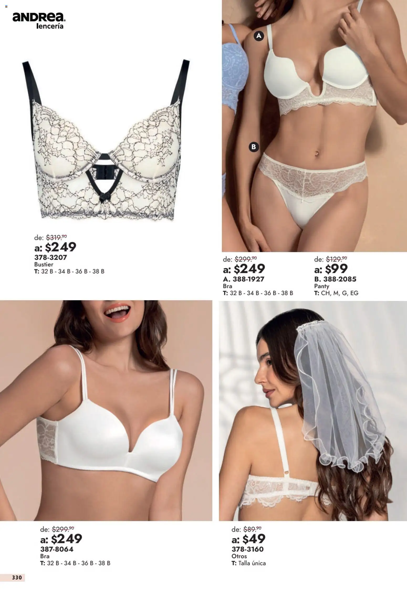 Nuevas ofertas de Andrea válidas en toda la República Mexicana desde el 13/09/2026. ¡Encuentra las mejores ofertas en Andrea catálogo Outlet! | Página: 330 | Productos: Lenceria