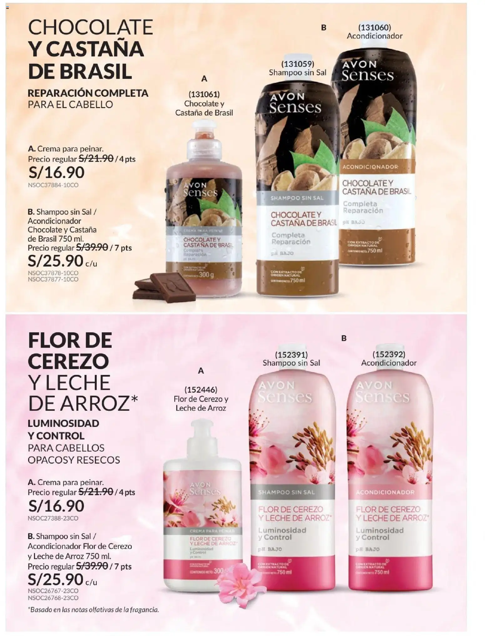 Catálogo Avon válido desde 21/04/2026 | Página: 183 | Productos: Shampoo, Acondicionador, Chocolate, Arroz