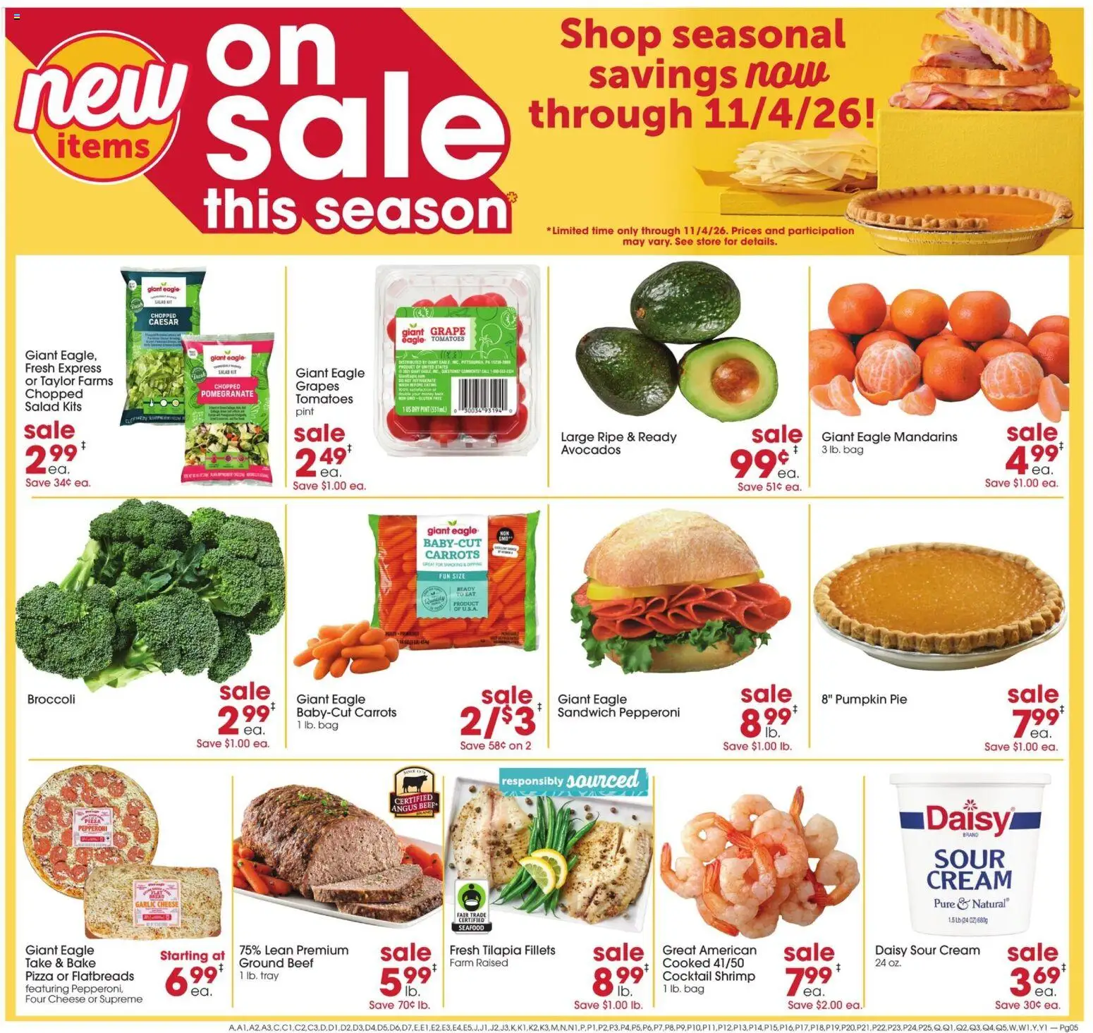Giant Eagle Weekly Ad - valid from 09/10/2026 | Page: 7 | Products: Mandarins, Pomegranate, Seafood, Bag