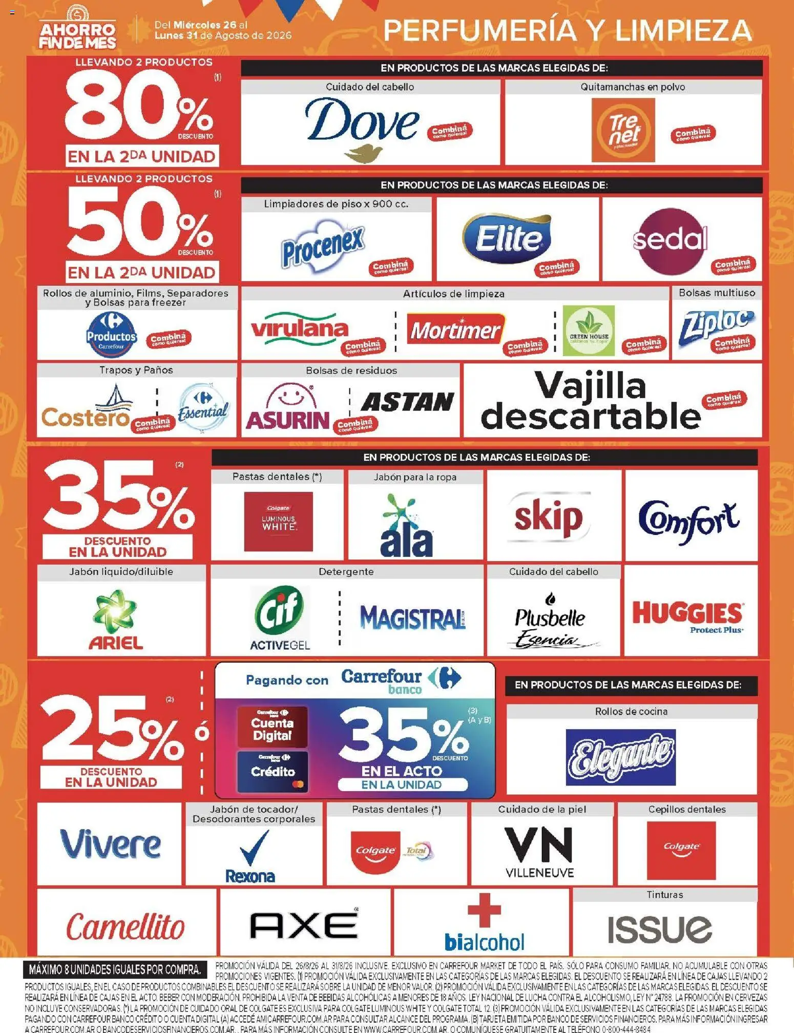 Carrefour ofertas │ válido desde el 26/08/2026 | Página: 50 | Productos: Vajilla, Polvo, Jabón, Ropa