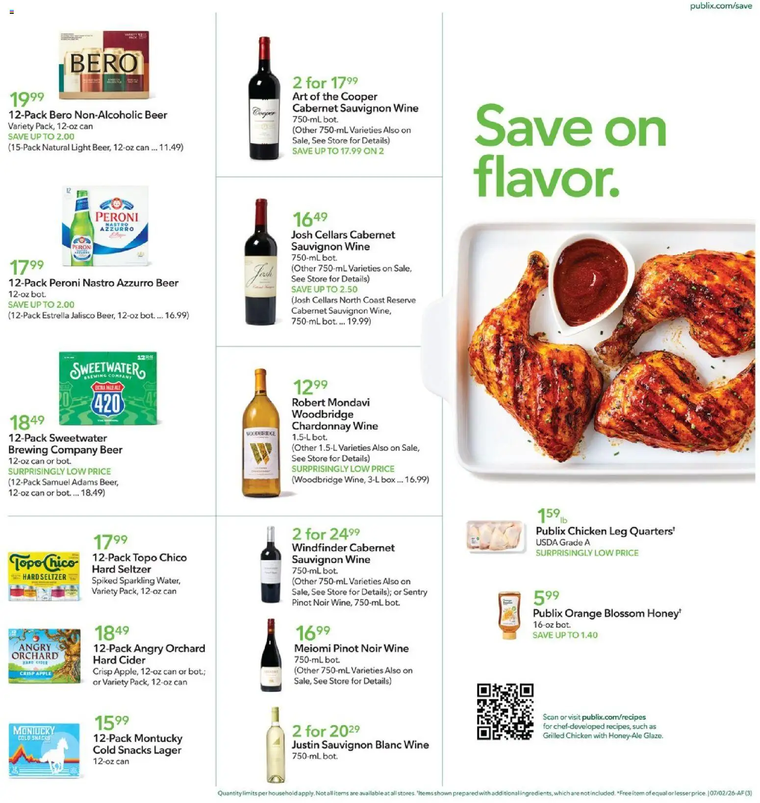 Publix Weekly Ad - valid from 07/01/2026 | Page: 3 | Products: Cider, Box, Wine, Beer
