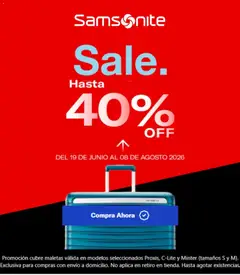 Vista previa de Samsonite, nuevo folleto de la tienda, válido en México a partir del 07/07/2026