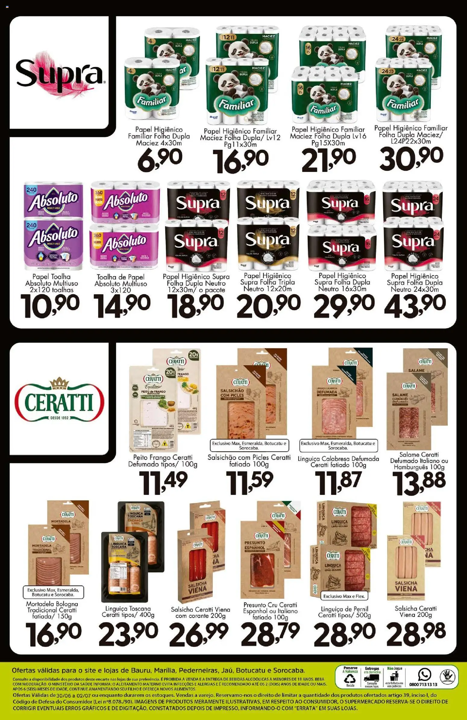 Confiança Folheto - válido de 30/06/2026 | Página: 9 | Produtos: Limão siciliano, Pernil, Presunto, Frango