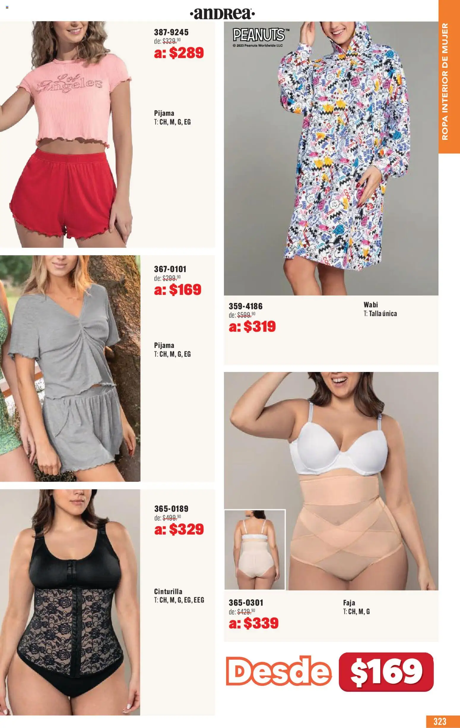 Nuevas ofertas de Andrea válidas en toda la República Mexicana desde el 03.05.2026. ¡Encuentra las mejores ofertas en Andrea catálogo Outlet! | Página: 323 | Productos: Pijama, Ropa, Ropa interior, Faja