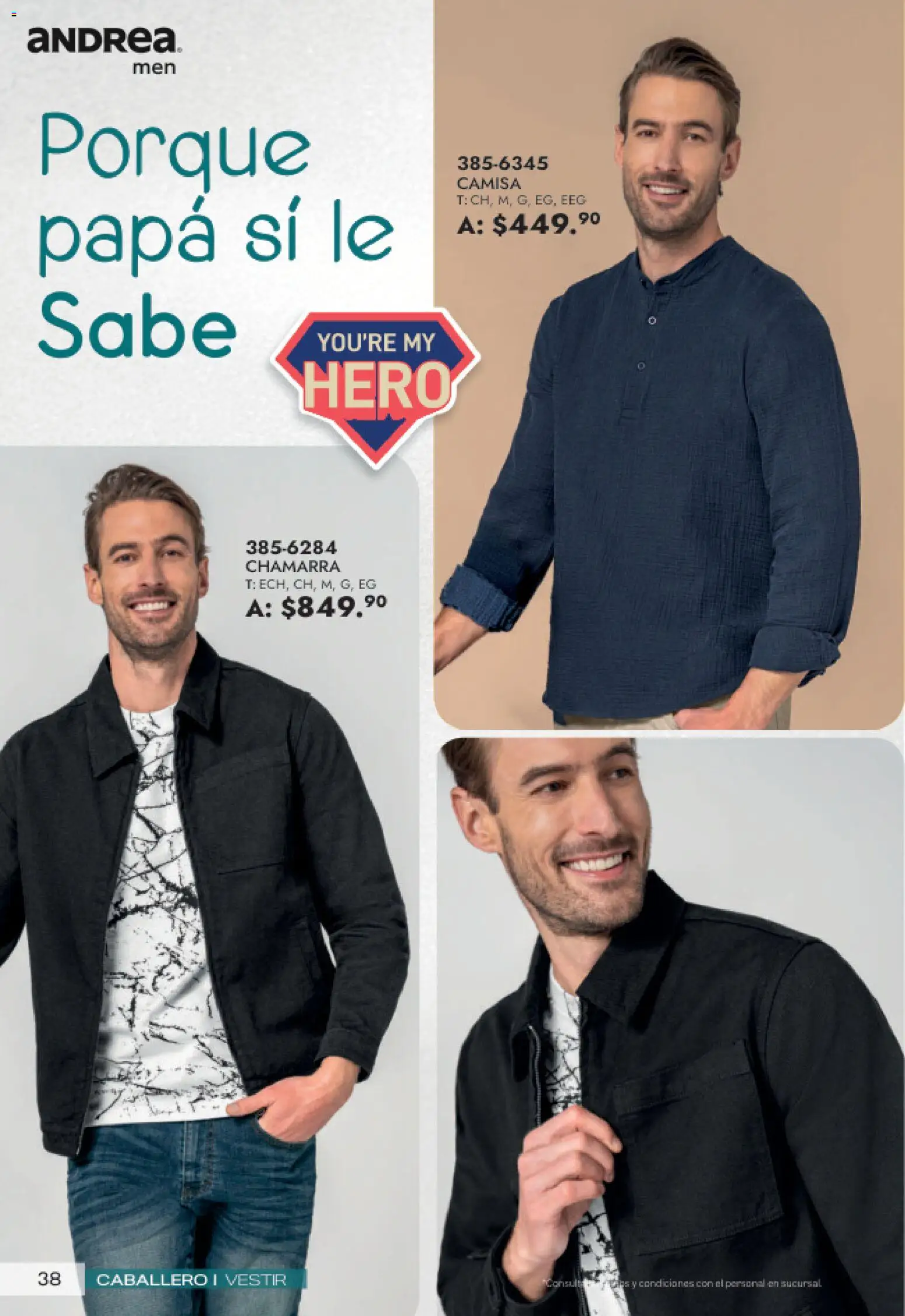 Nuevas ofertas de Andrea válidas en toda la República Mexicana desde el 24.05.2026. ¡Encuentra las mejores ofertas en Andrea catálogo Para papá! | Página: 38