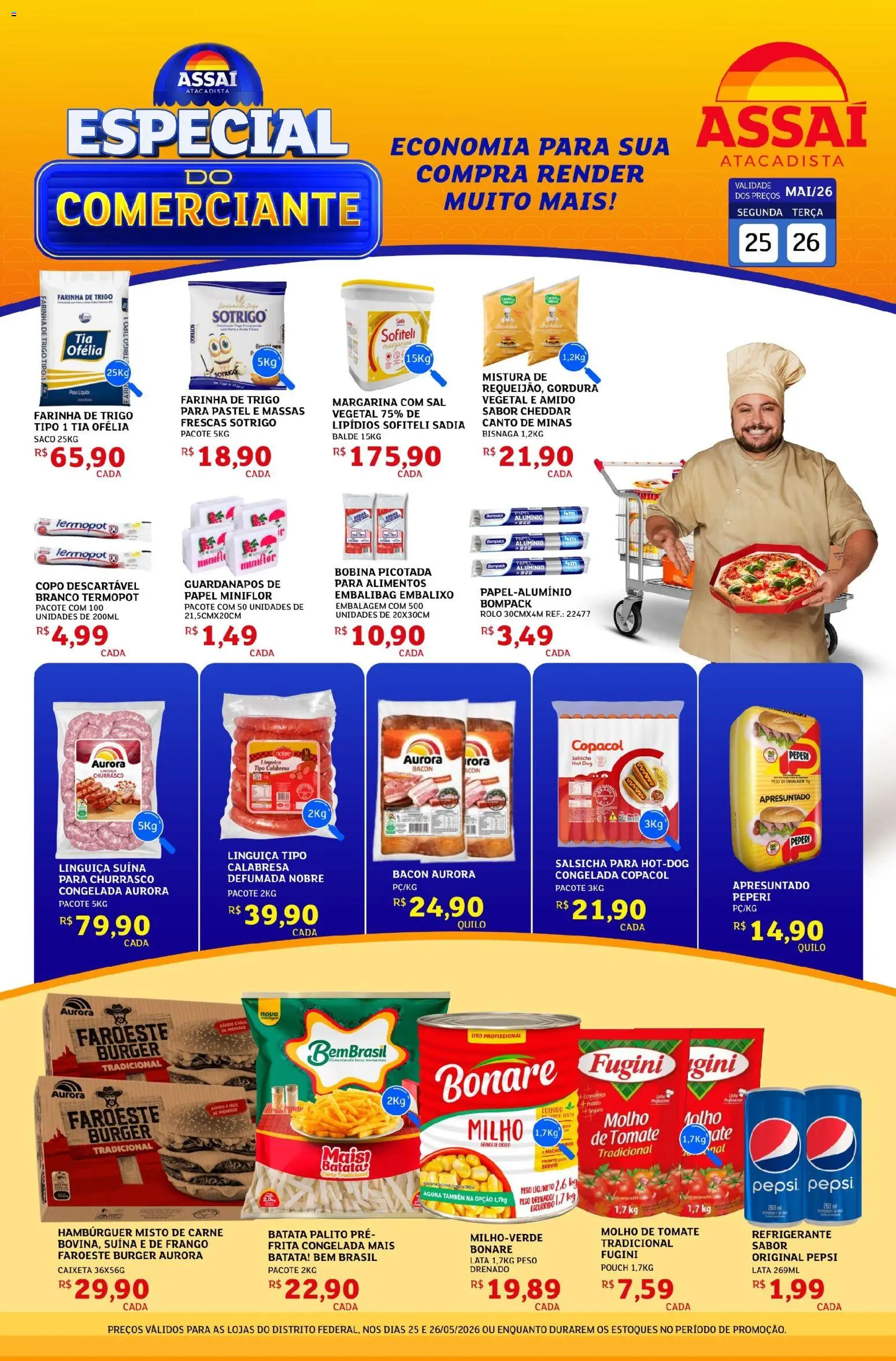 Assaí Atacadista Folheto - válido de 25.05.2026 | Página: 1 | Produtos: Ferro, Molho de tomate, Linguiça, Frango