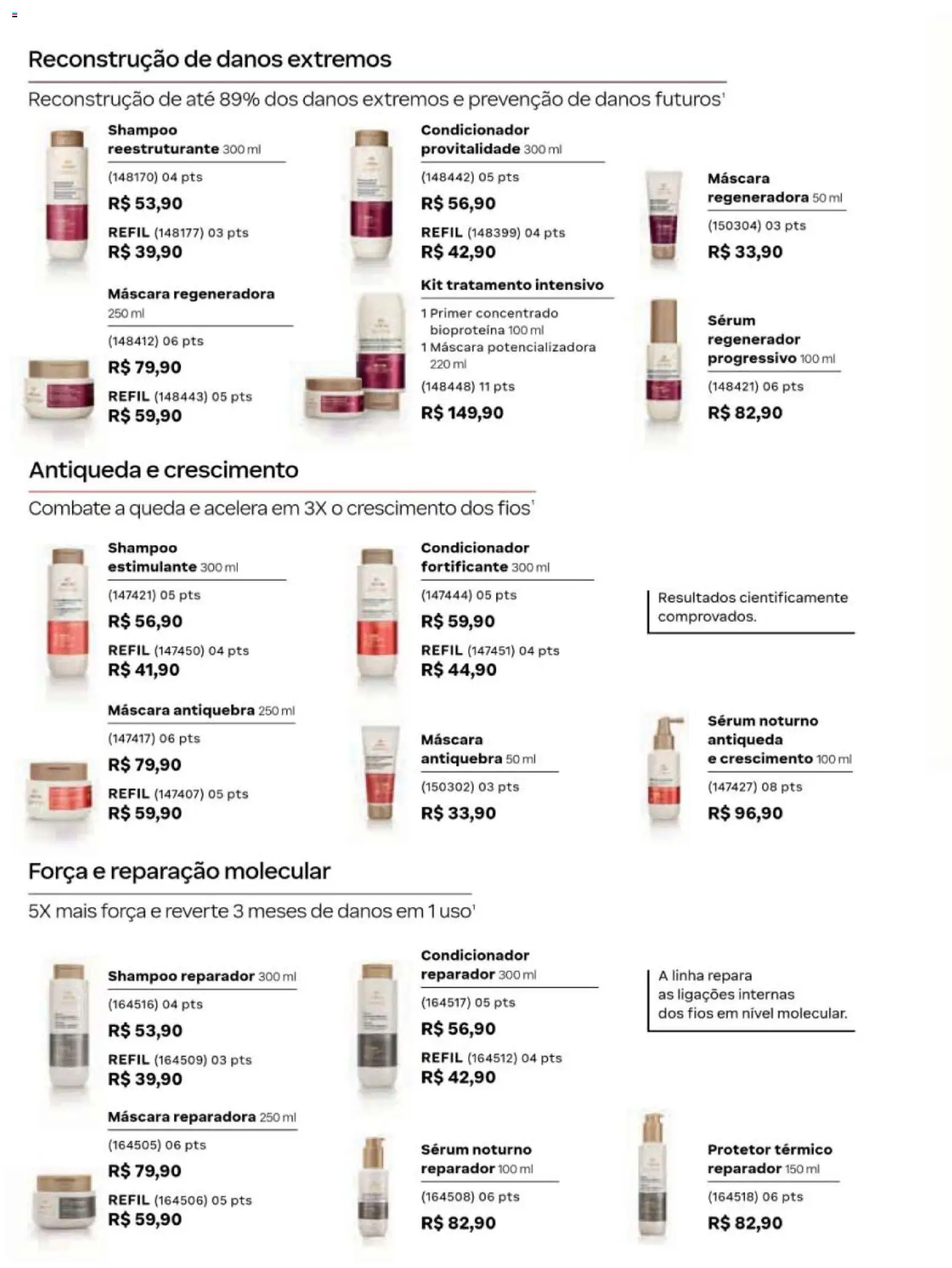 Natura Folheto - válido de 19/07/2026 | Página: 142 | Produtos: Shampoo, Condicionador, Sérum, Primer