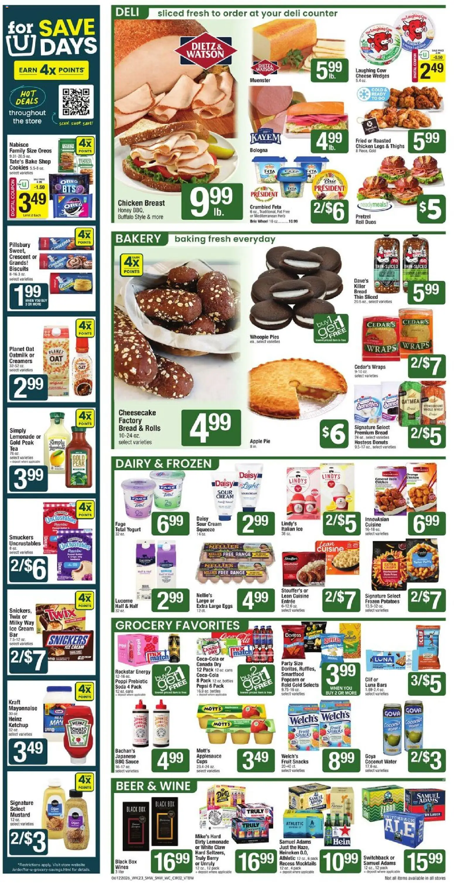 Shaw's Weekly Ad - VT - valid from 12.06.2026 | Page: 2 | Products: Bakery, Bread, Beer, Sauce