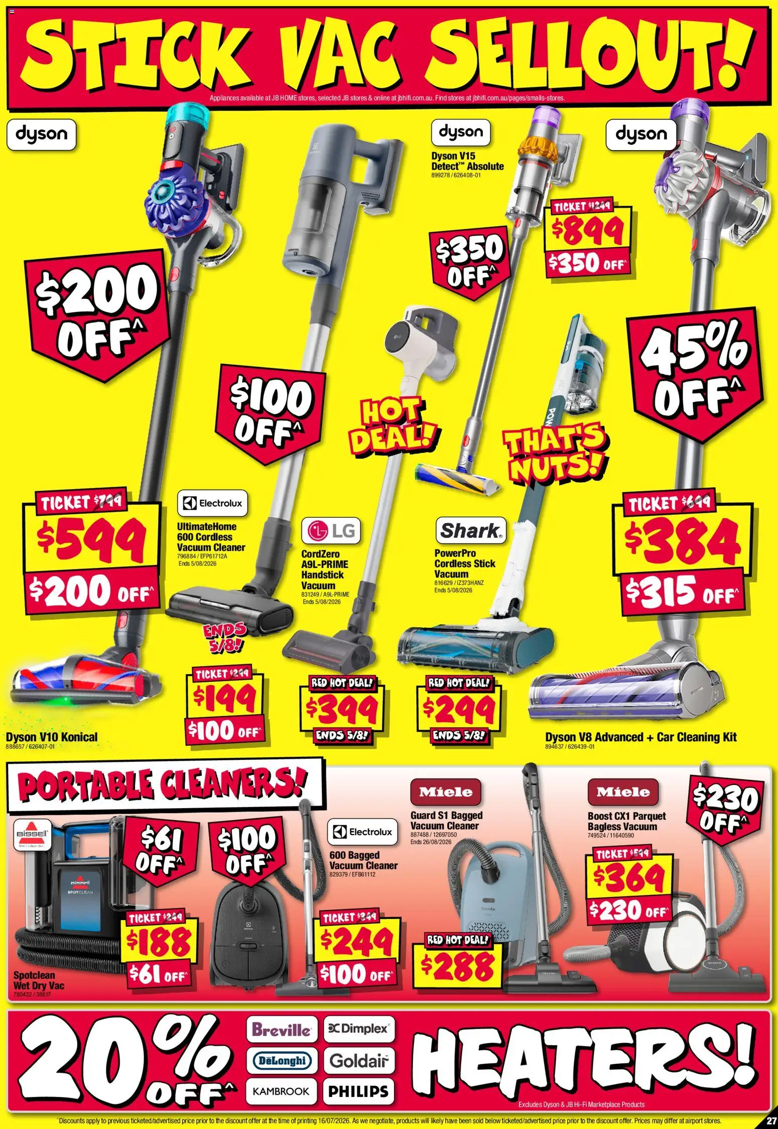 JB Hi-Fi catalogue - valid from 30/07/2026 | Page: 27 | Products: Cleaner, Nuts, Portable, Vacuum cleaner