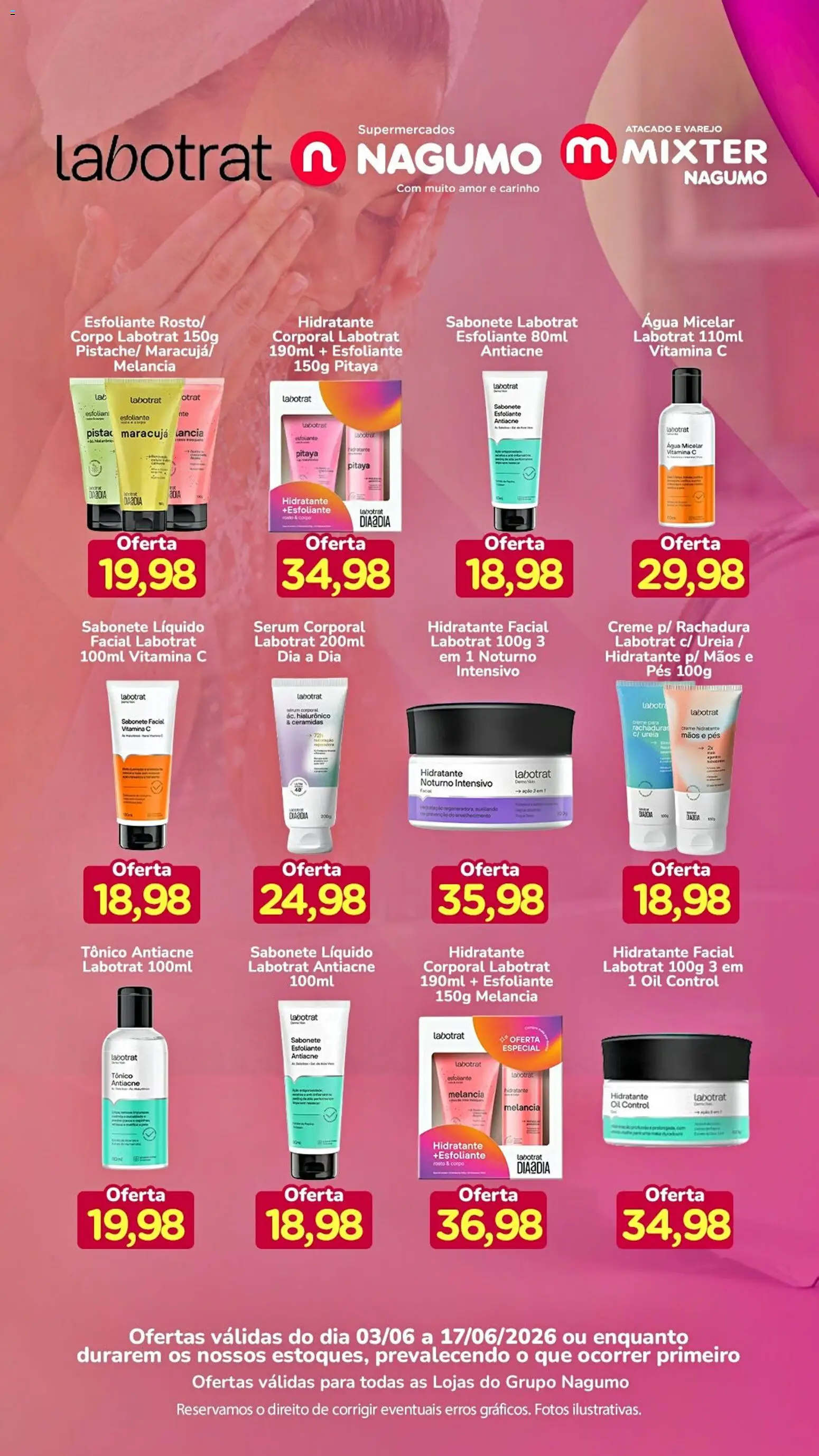 Nagumo Folheto - válido de 03.06.2026 | Página: 1 | Produtos: Tônico, Água micelar, Creme, Sabonete líquido