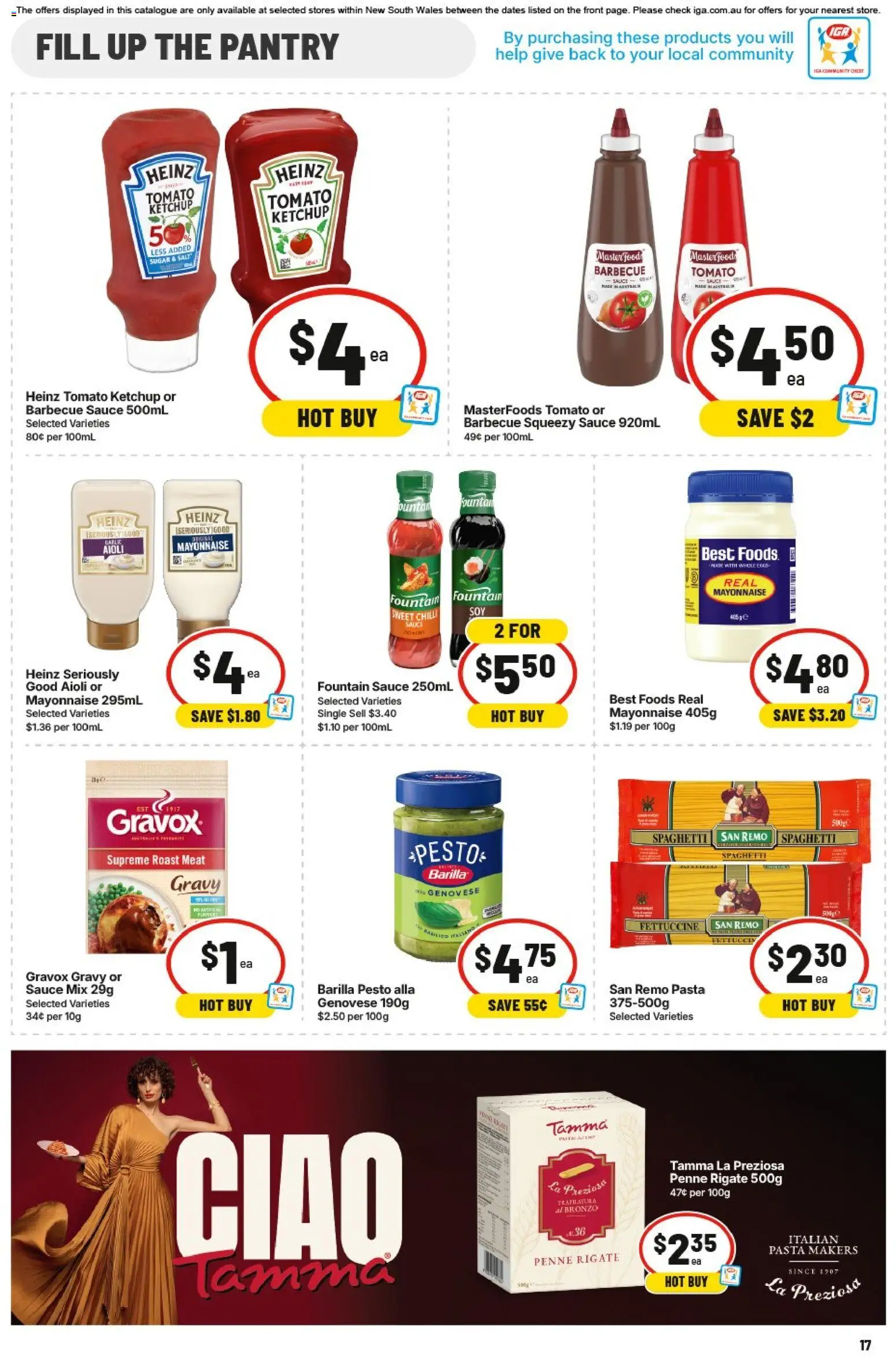 IGA catalogue - valid from 05/08/2026 | Page: 17 | Products: Meat, Mayonnaise, Sauce, Sugar
