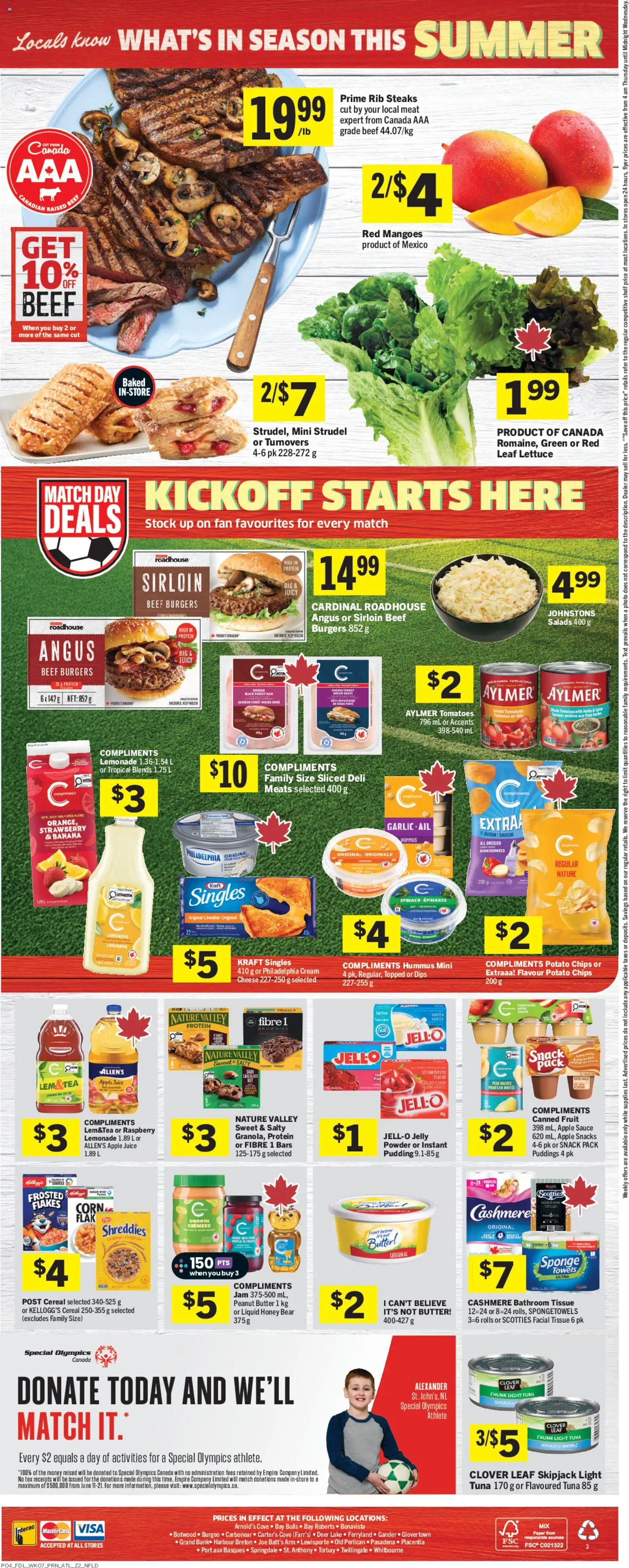 Foodland flyer valid from 11.06.2026 | Page: 2 | Products: Chips, Cream, Flakes, Tomatoes