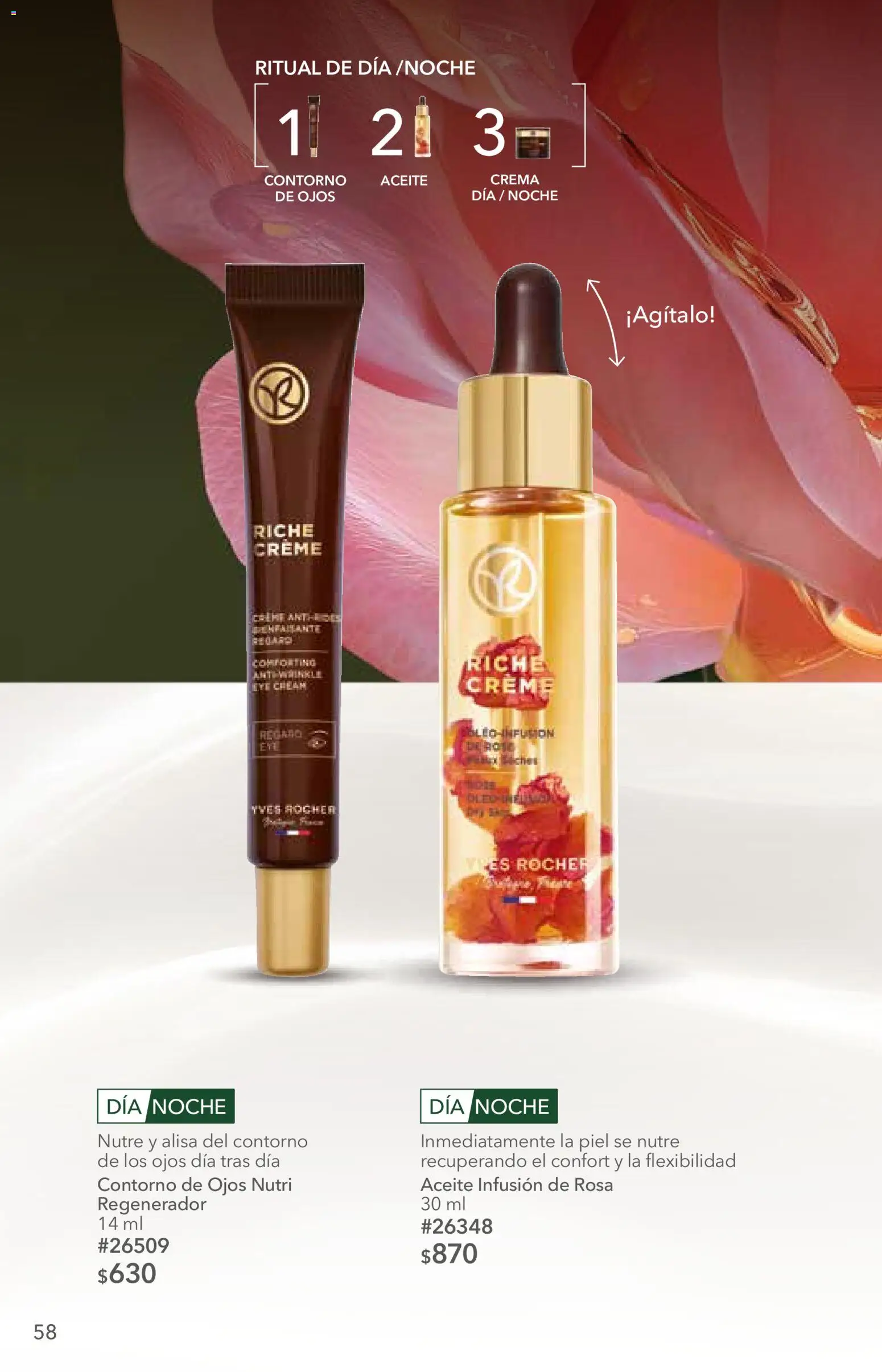 Nuevas ofertas de Yves Rocher válidas en toda la República Mexicana desde el 06/10/2026. ¡Encuentra las mejores ofertas en Yves Rocher campaña 14 2026! | Página: 60 | Productos: Contorno de ojos, Crema, Contorno, Aceite