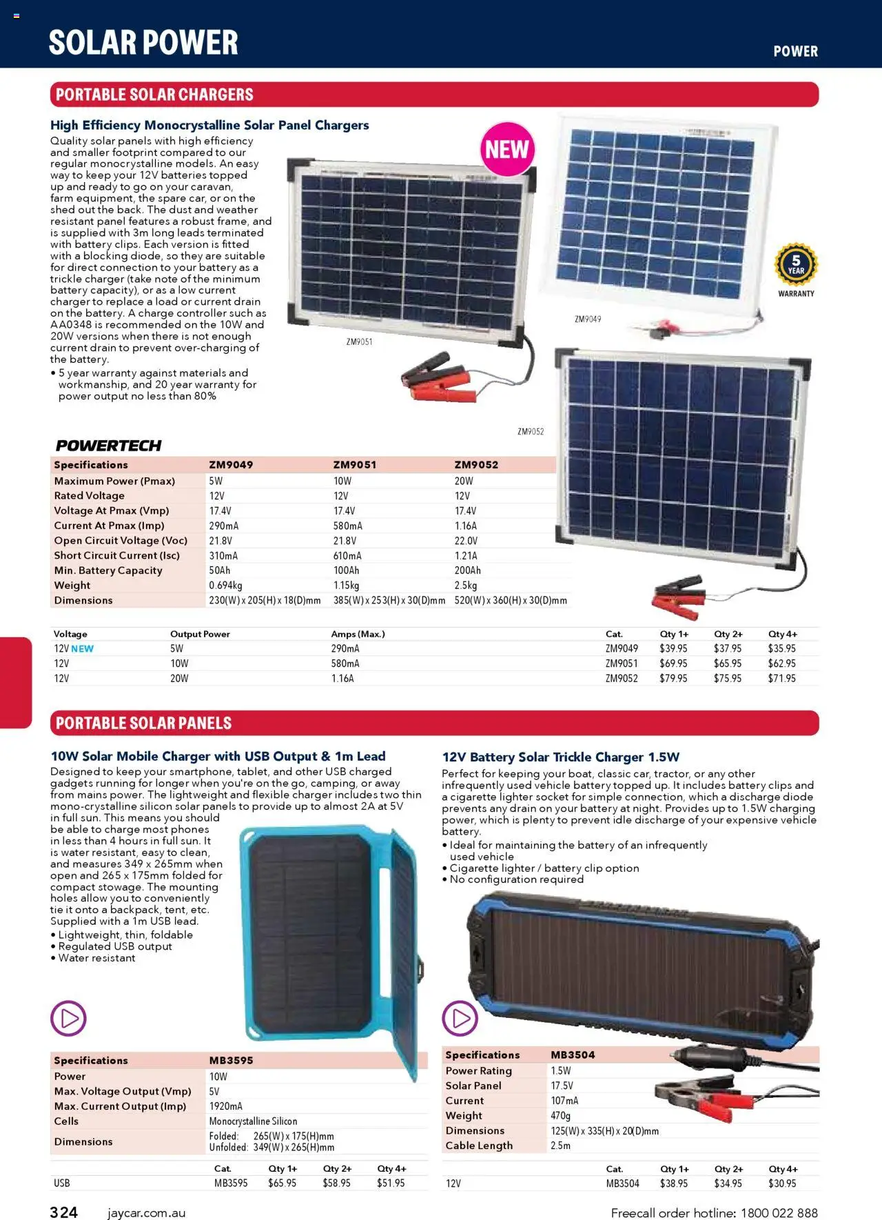 Jaycar catalogue - valid from 09.07.2025 | Page: 324 | Products: Charger, Batteries, Controller, Cable