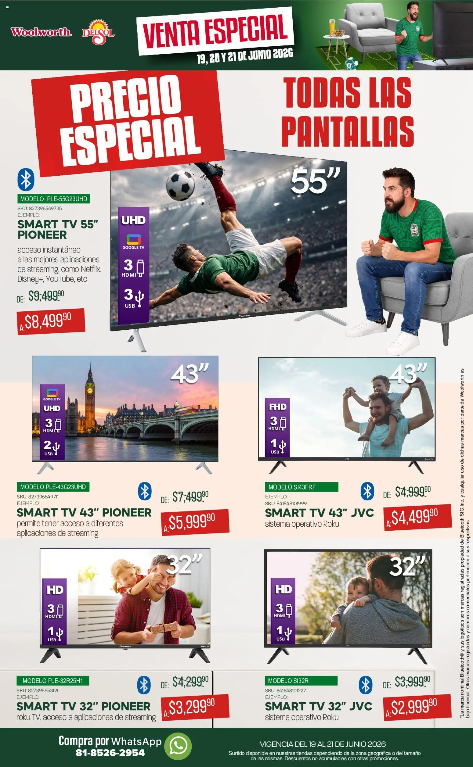Nuevas ofertas de Del Sol y Woolworth válidas en toda la República Mexicana desde el 19.06.2026. ¡Encuentra las mejores ofertas en Del Sol y Woolworth catálogo! | Página: 5