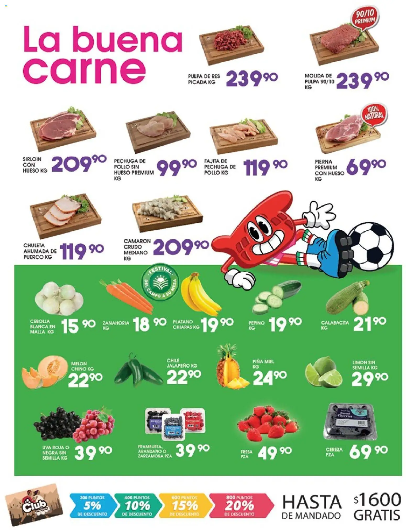 Nuevas ofertas de Alsuper válidas en toda la República Mexicana desde el 09.06.2026. ¡Encuentra las mejores ofertas en Alsuper folleto! | Página: 2 | Productos: Pollo, Melón, Res, Zanahoria