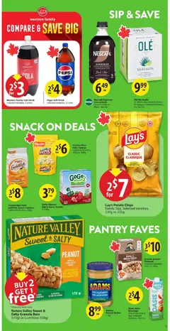 Preview of Save on foods weekly flyer / circulaire from shop Save on foods valid from Jul 9, 2026 | Page: 18 | Products: Chips, Potatoes, Butter, Juice