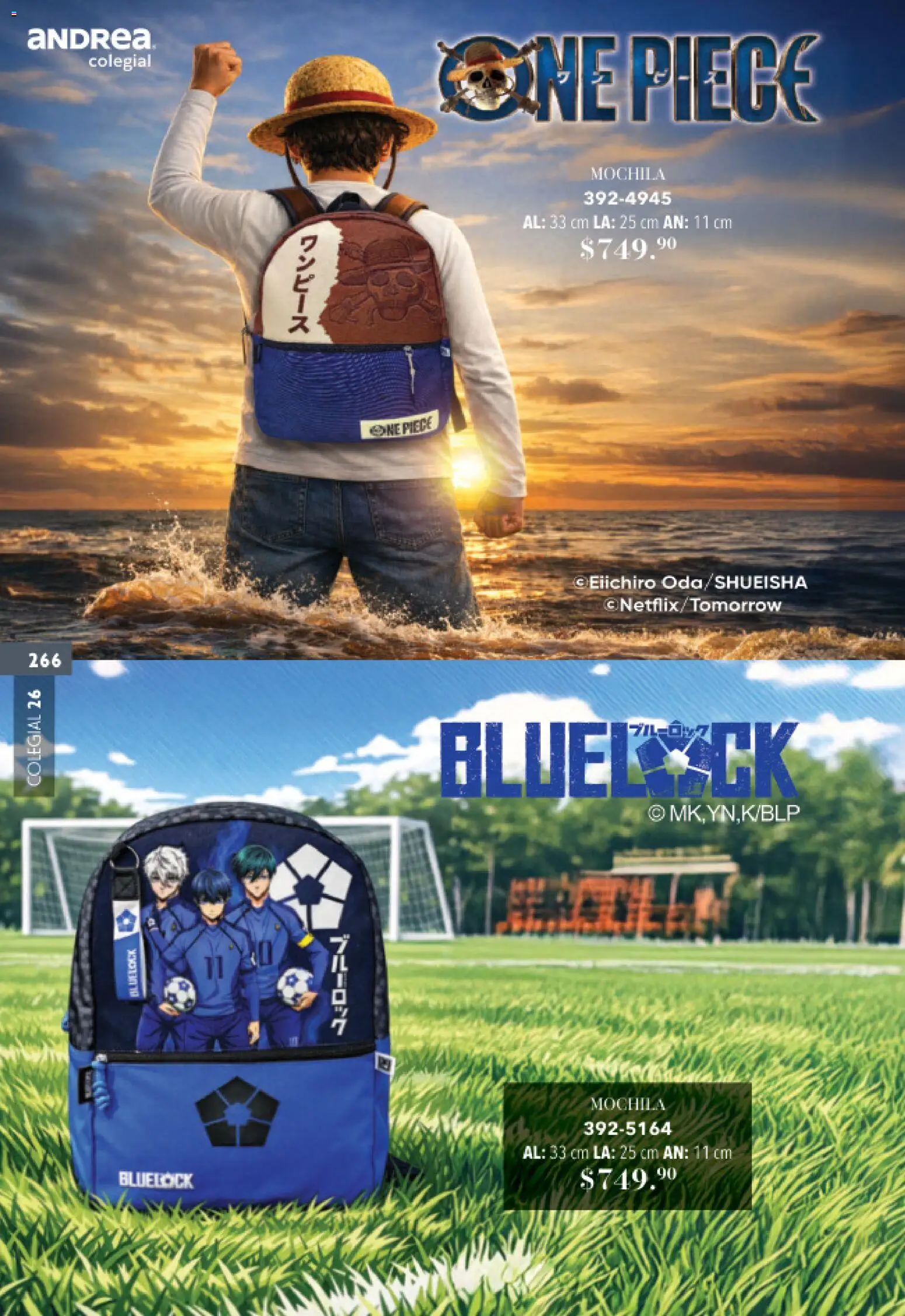 Nuevas ofertas de Andrea válidas en toda la República Mexicana desde el 23/05/2026. ¡Encuentra las mejores ofertas en Andrea catálogo Colegial! | Página: 266 | Productos: Mochila