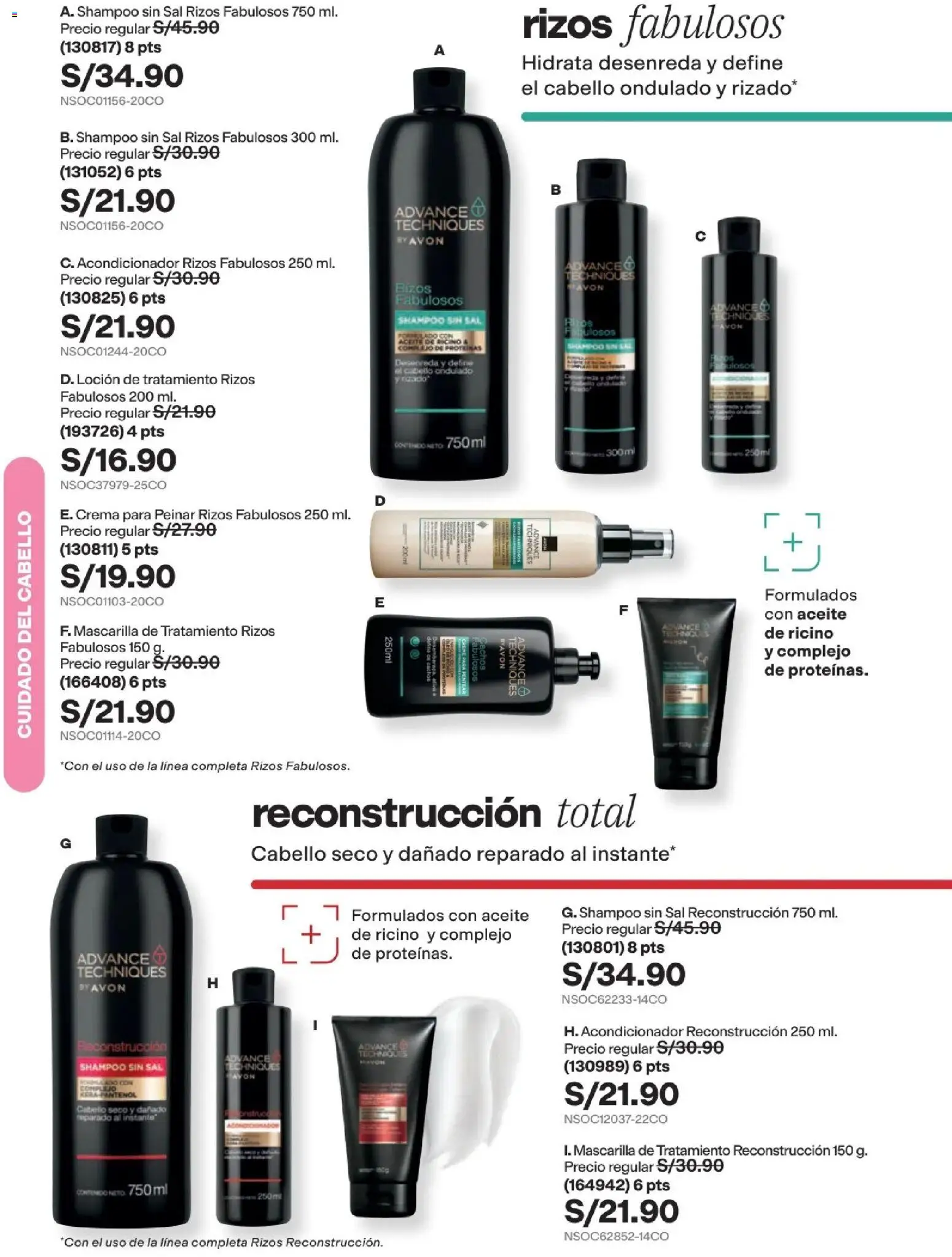 Catálogo Avon válido desde 22/07/2026 | Página: 163 | Productos: Shampoo, Acondicionador, Sal, Crema