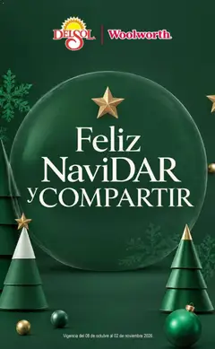 Vista previa de Del Sol y Woolworth - Feliz NaviDar y Compartir, nuevo folleto de la tienda, válido en México a partir del 08/10/2026
