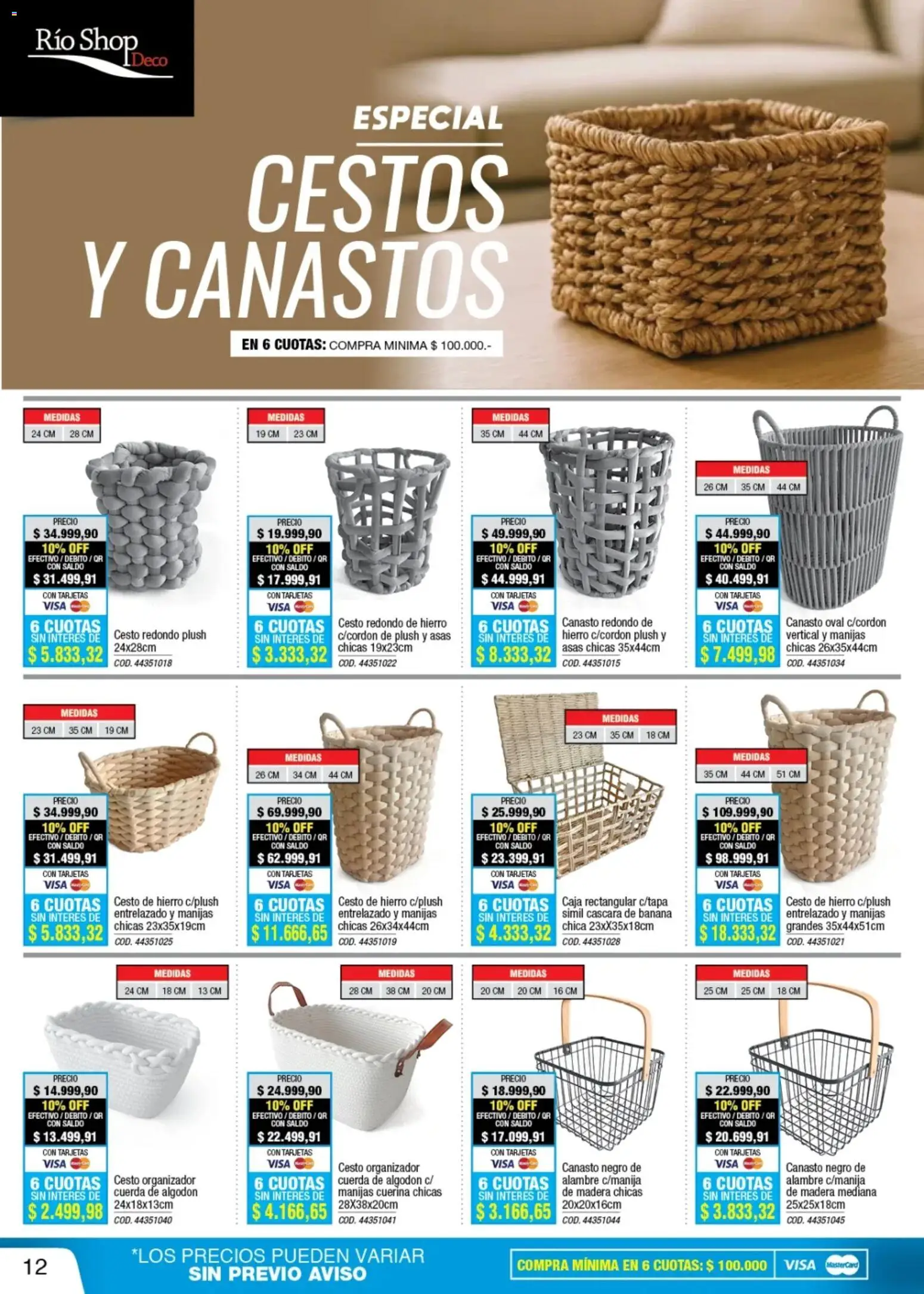 Río Shop Deco catálogo │ válido desde el 26.05.2026 | Página: 12 | Productos: Organizador, Algodón, Banana, Caja