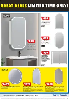 Preview of Harvey Norman June Bathroom - valid from 02.06.2026 | Page: 7 | Products: Cabinet, Mirror, Accessories
