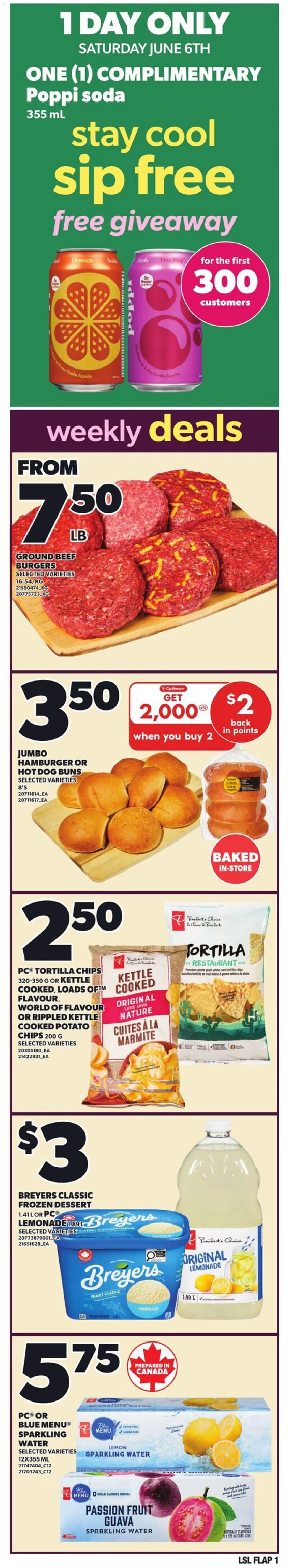 Loblaws flyer valid from 04.06.2026 | Page: 1 | Products: Beef, Chips, PC, Kettle
