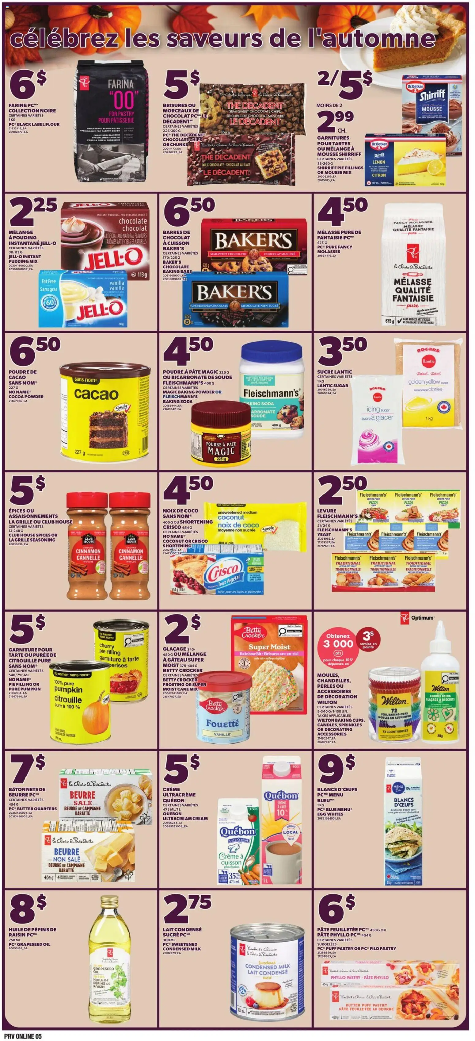 Provigo flyer valid from Sep 17, 2026 | Page: 7 | Products: Puff pastry, Pudding, Spices, Pizza