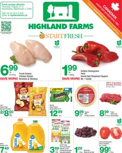 Preview of Highland Farms weekly flyer / circulaire from shop Highland Farms valid from Aug 27, 2026