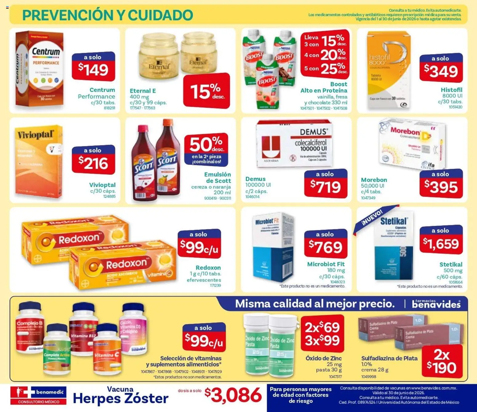 Nuevas ofertas de Farmacia Benavides válidas en toda la República Mexicana desde el 01.06.2026. ¡Encuentra las mejores ofertas en Farmacia Benavides catálogo! | Página: 8