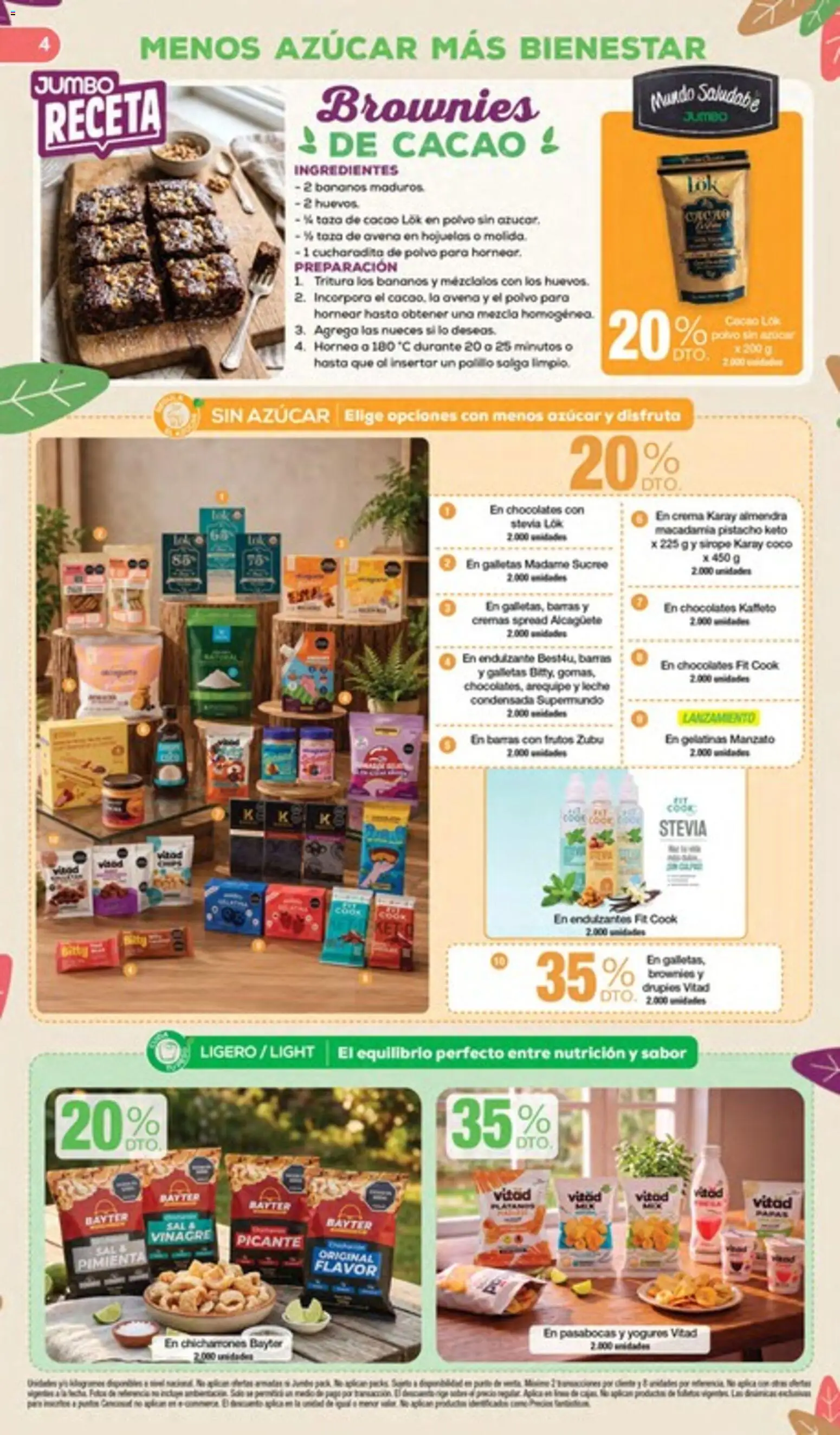 Jumbo revista - valida desde el 27/08/2026 | Página: 4 | Productos: Azucar, Brownies, Endulzante, Cacao