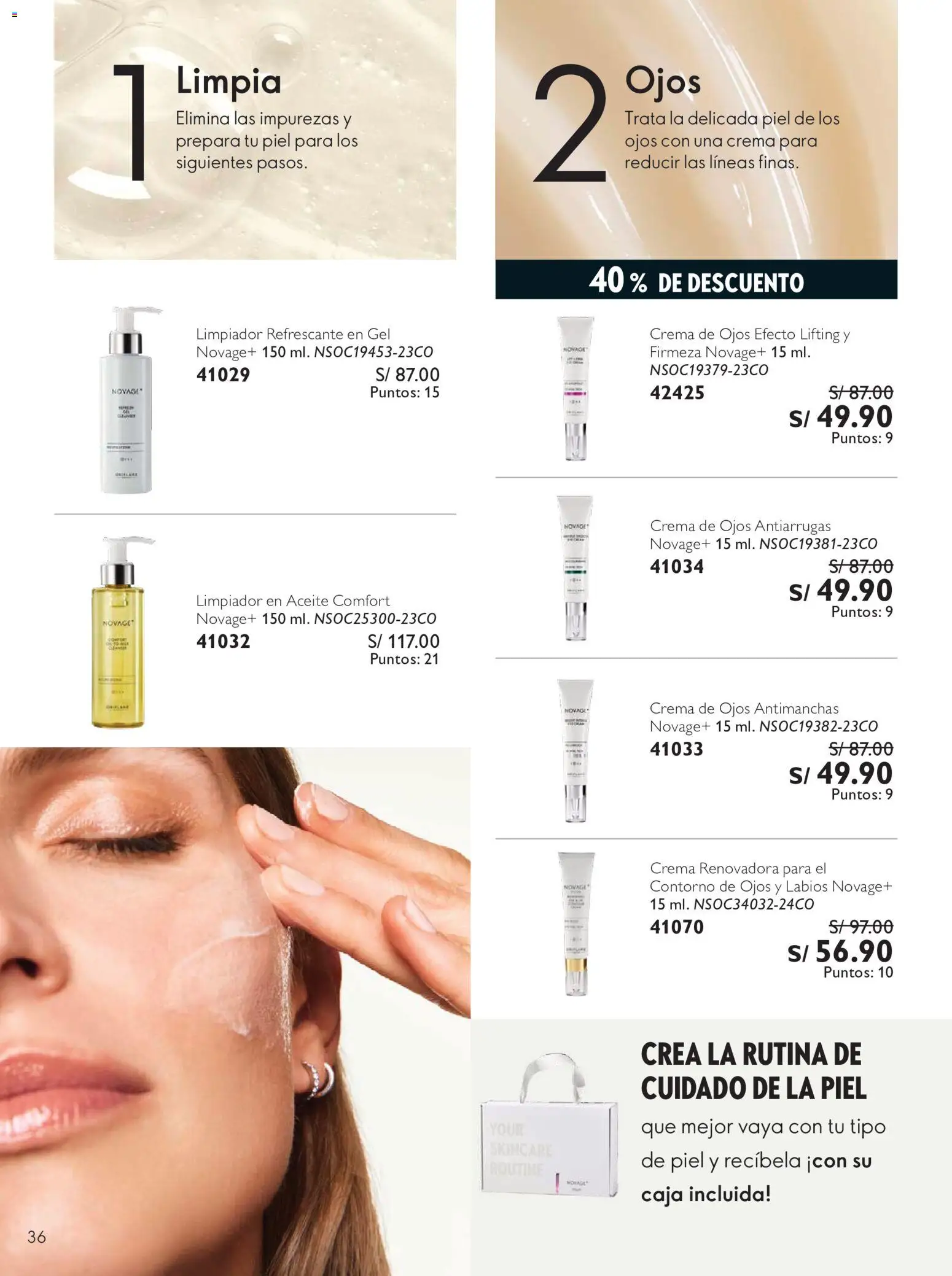 Catálogo Oriflame válido desde 12/09/2026 | Página: 36 | Productos: Caja, Aceite, Crema